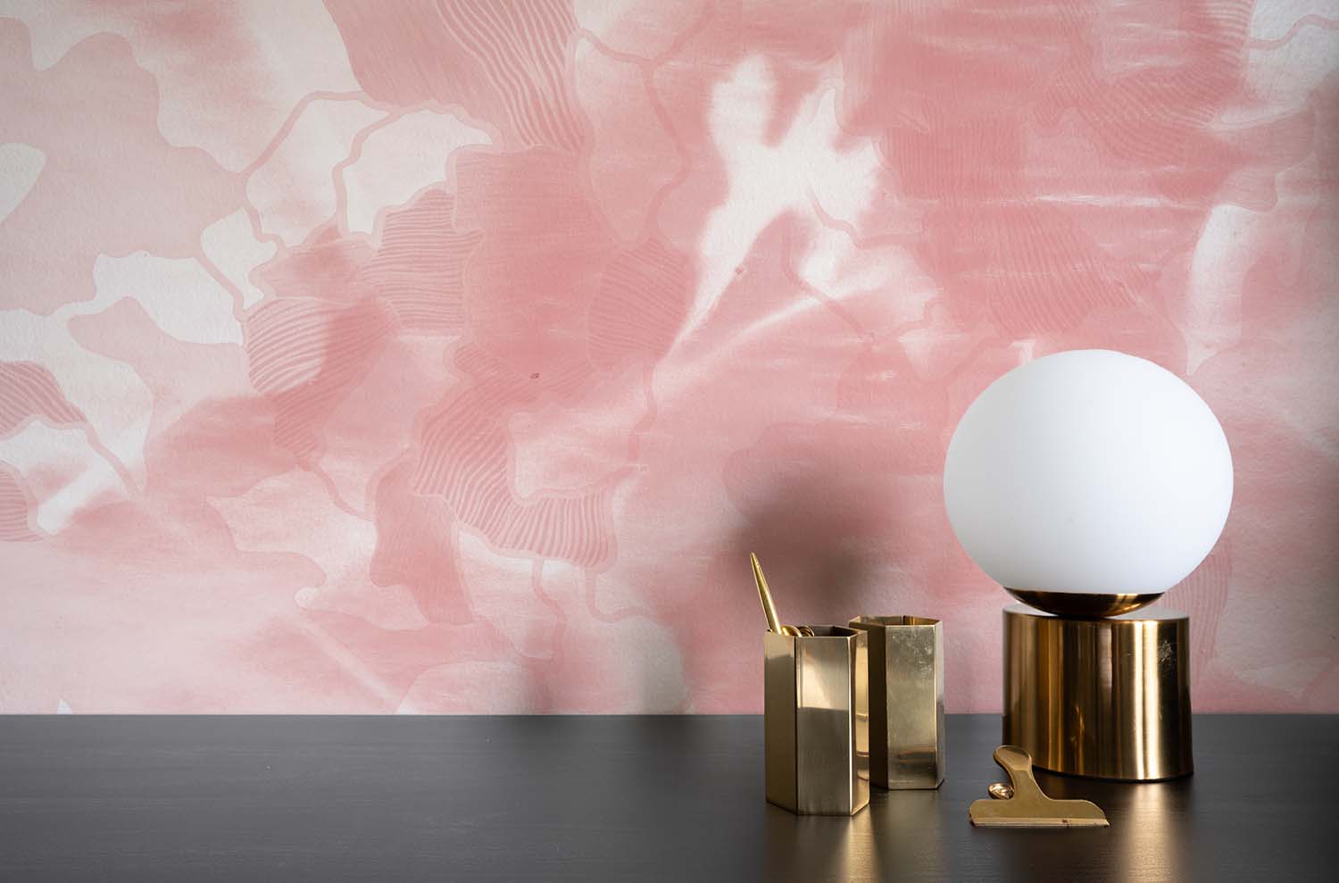 Image of Floret in Coral Made to Measure Mural