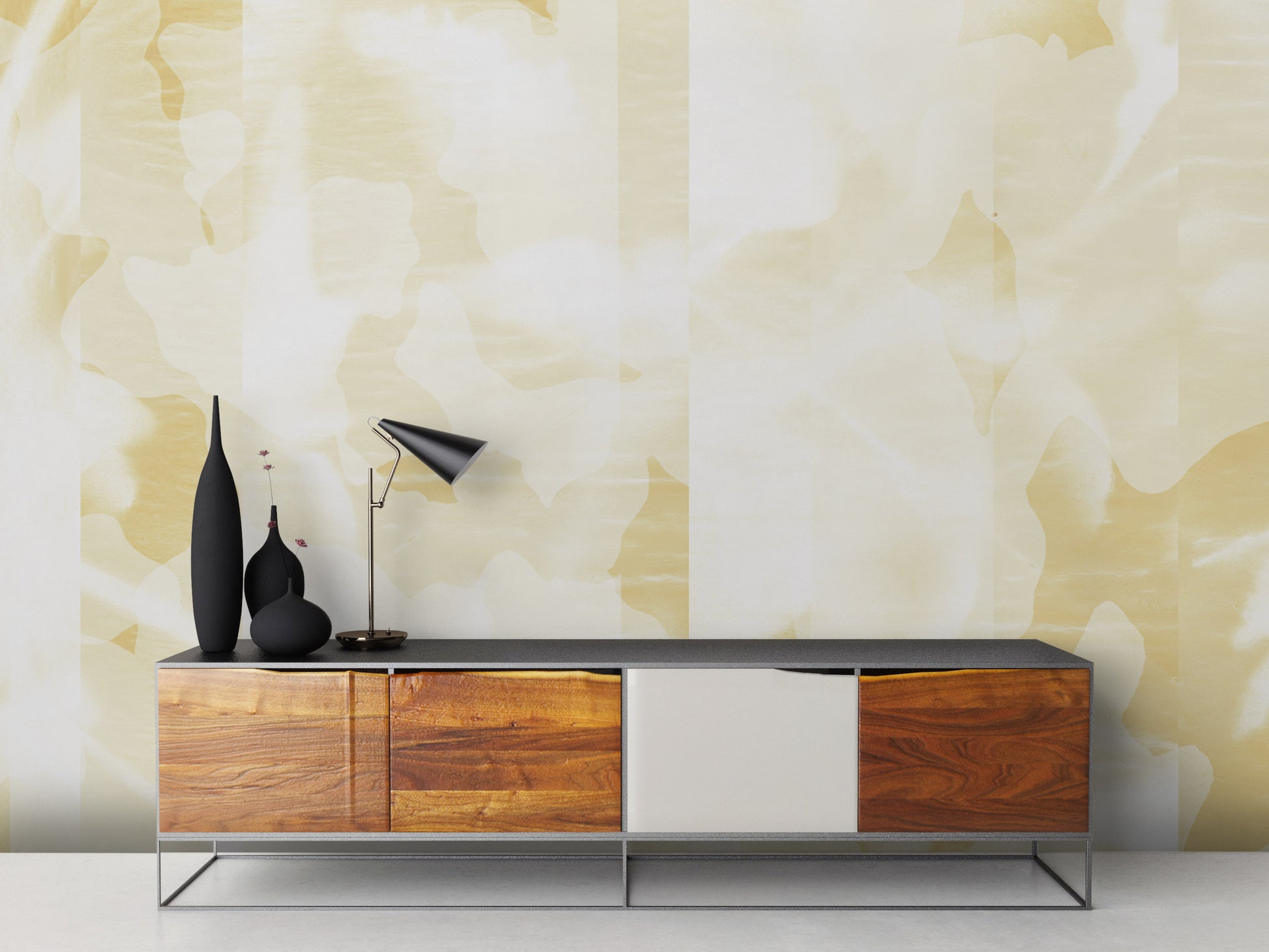 Floret Stripe in Marigold Made to Measure Mural