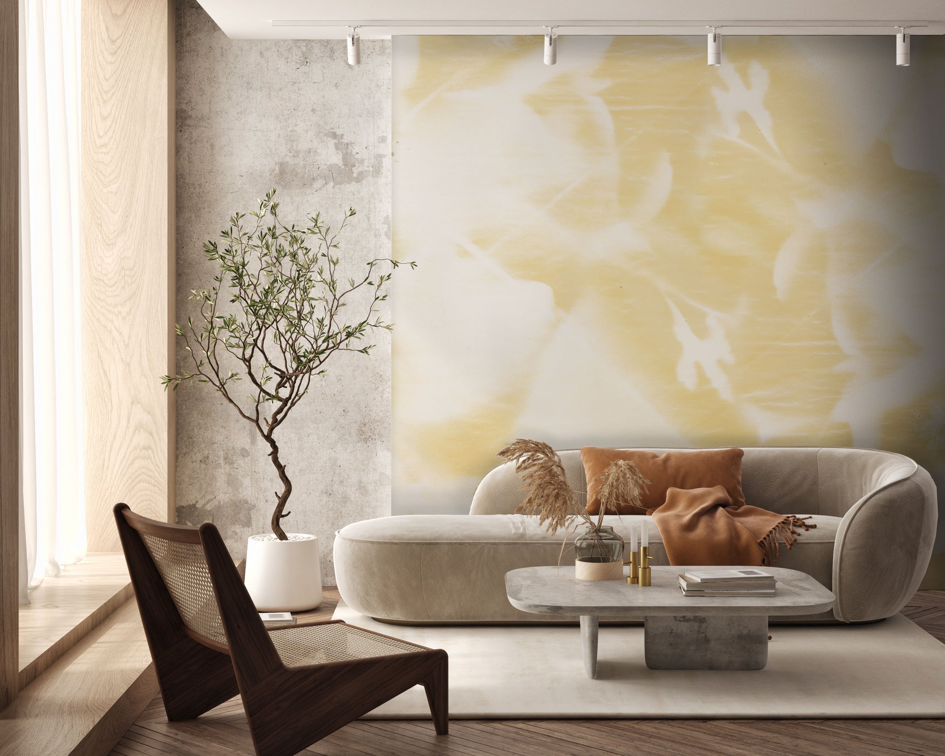 Flourish in Marigold Made to Measure Mural