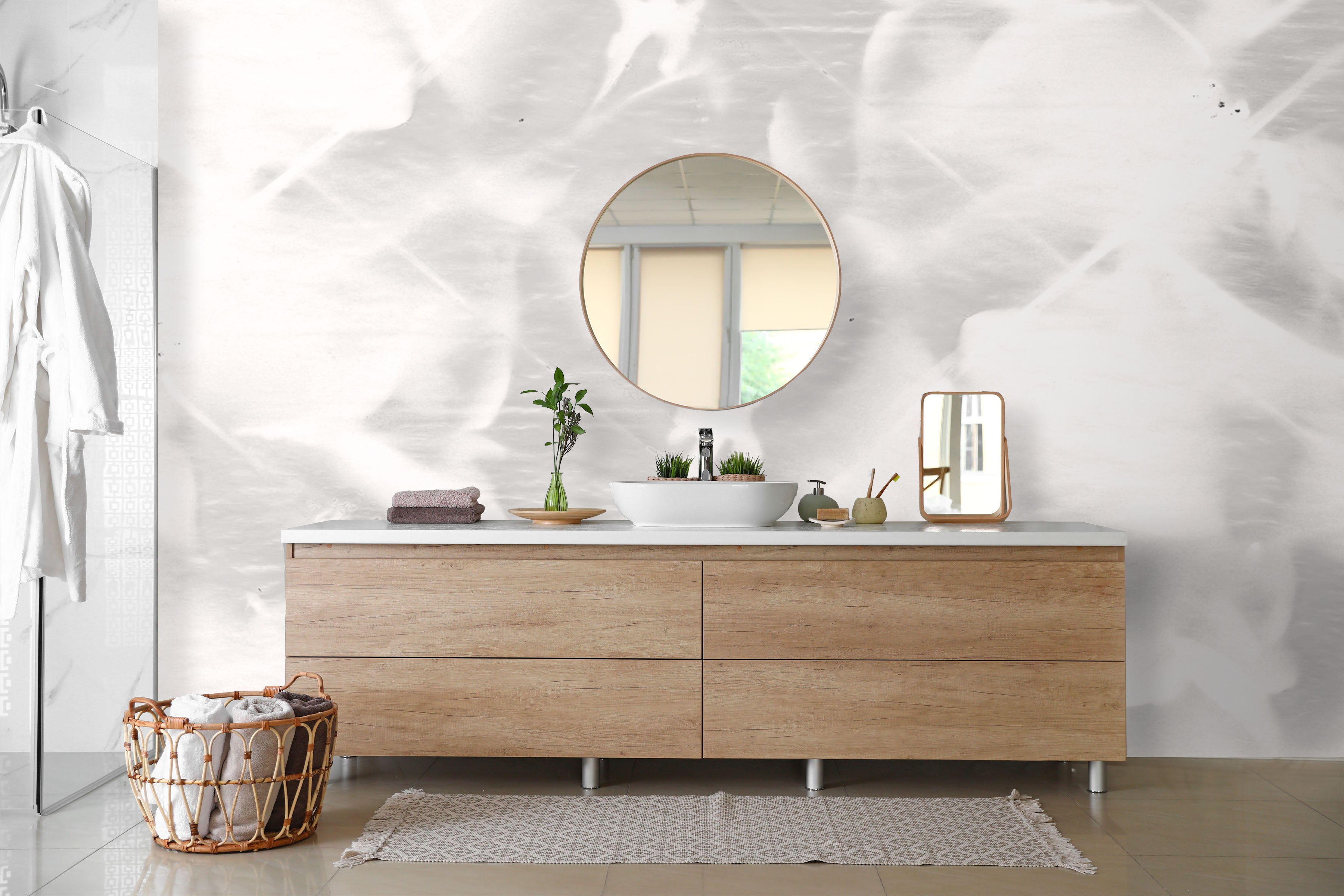 Image of Flourish in Pearl Made to Measure Mural