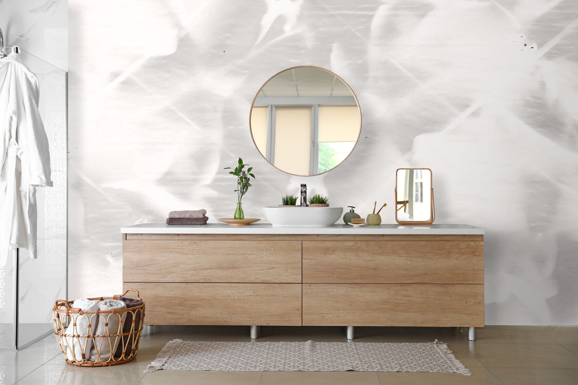 Flourish in Pearl Made to Measure Mural