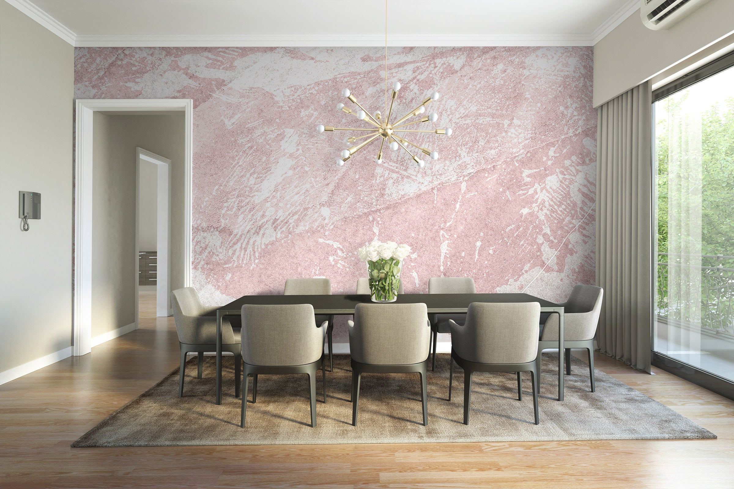 Image of Freeform in Peony Made to Measure Mural