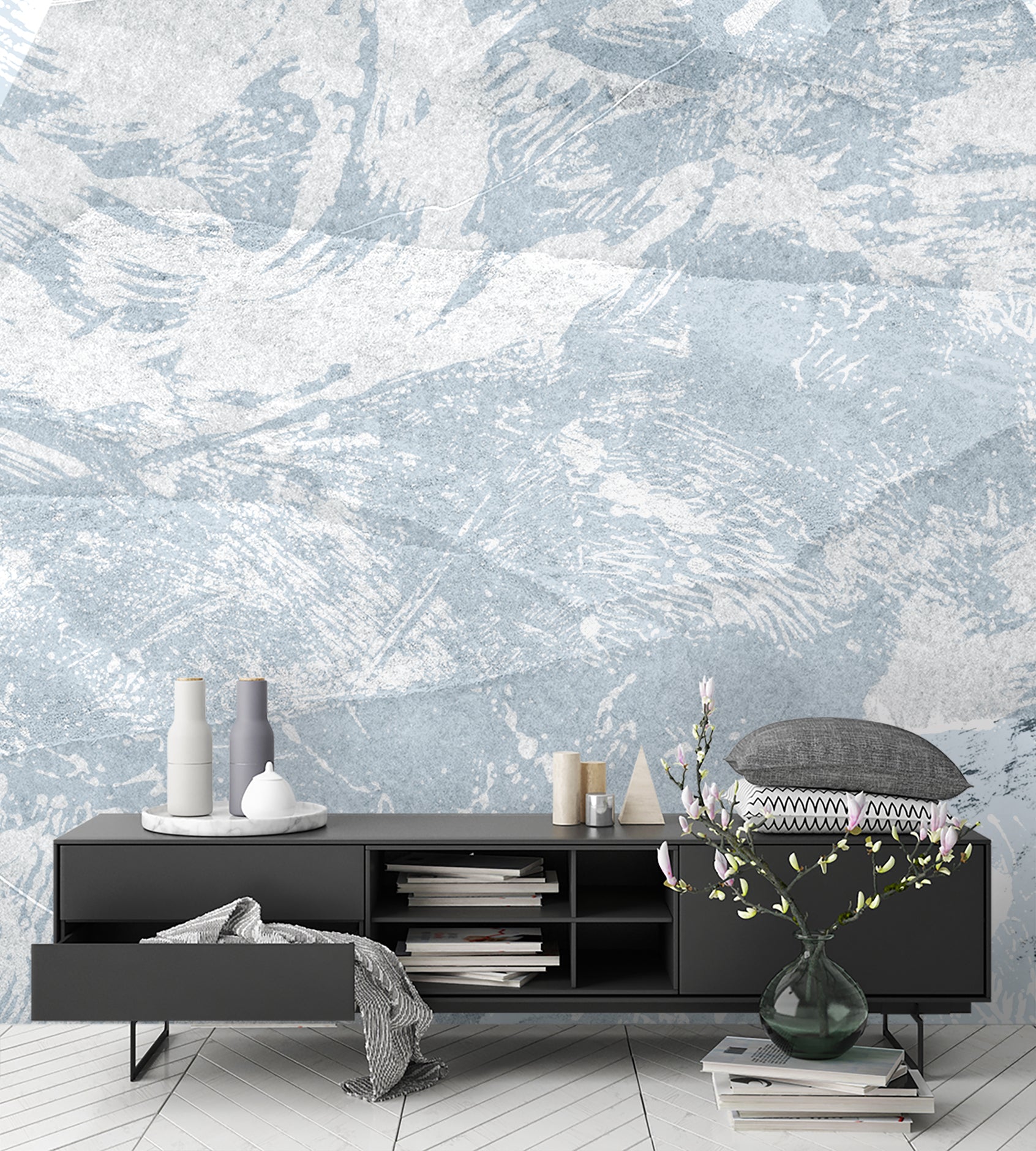 Image of Freeform in Slate Made to Measure Mural