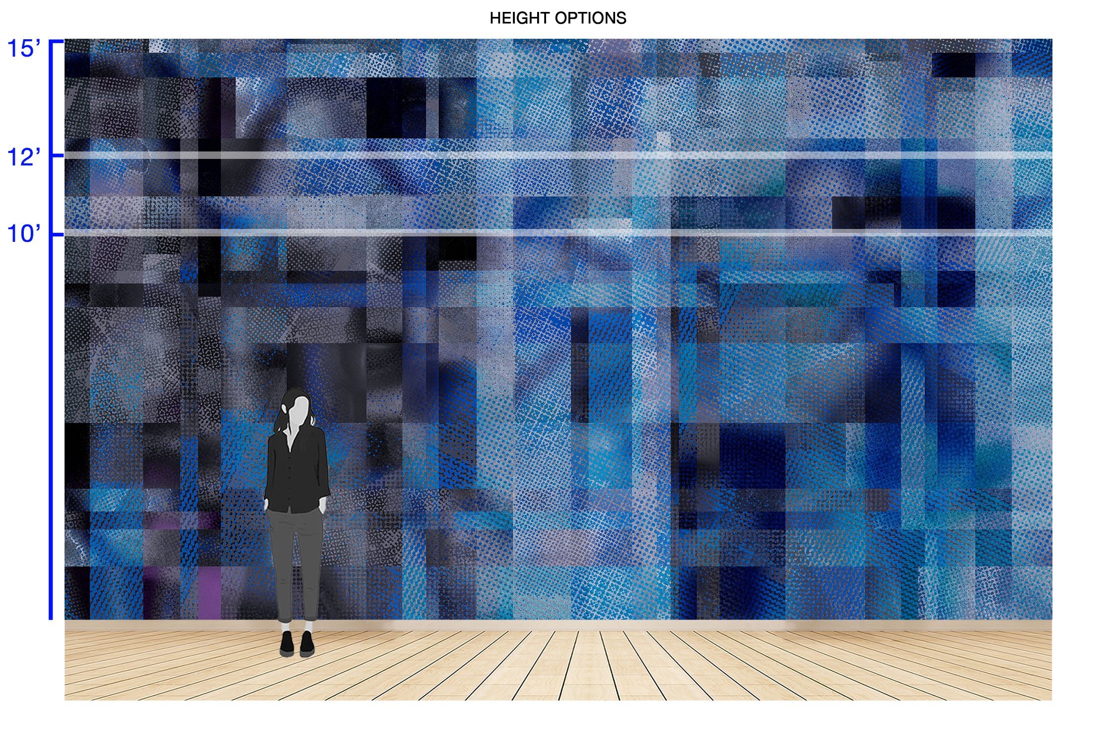 Image of Glass Ceiling in Azure - Wallpaper Mural - Quick Ship