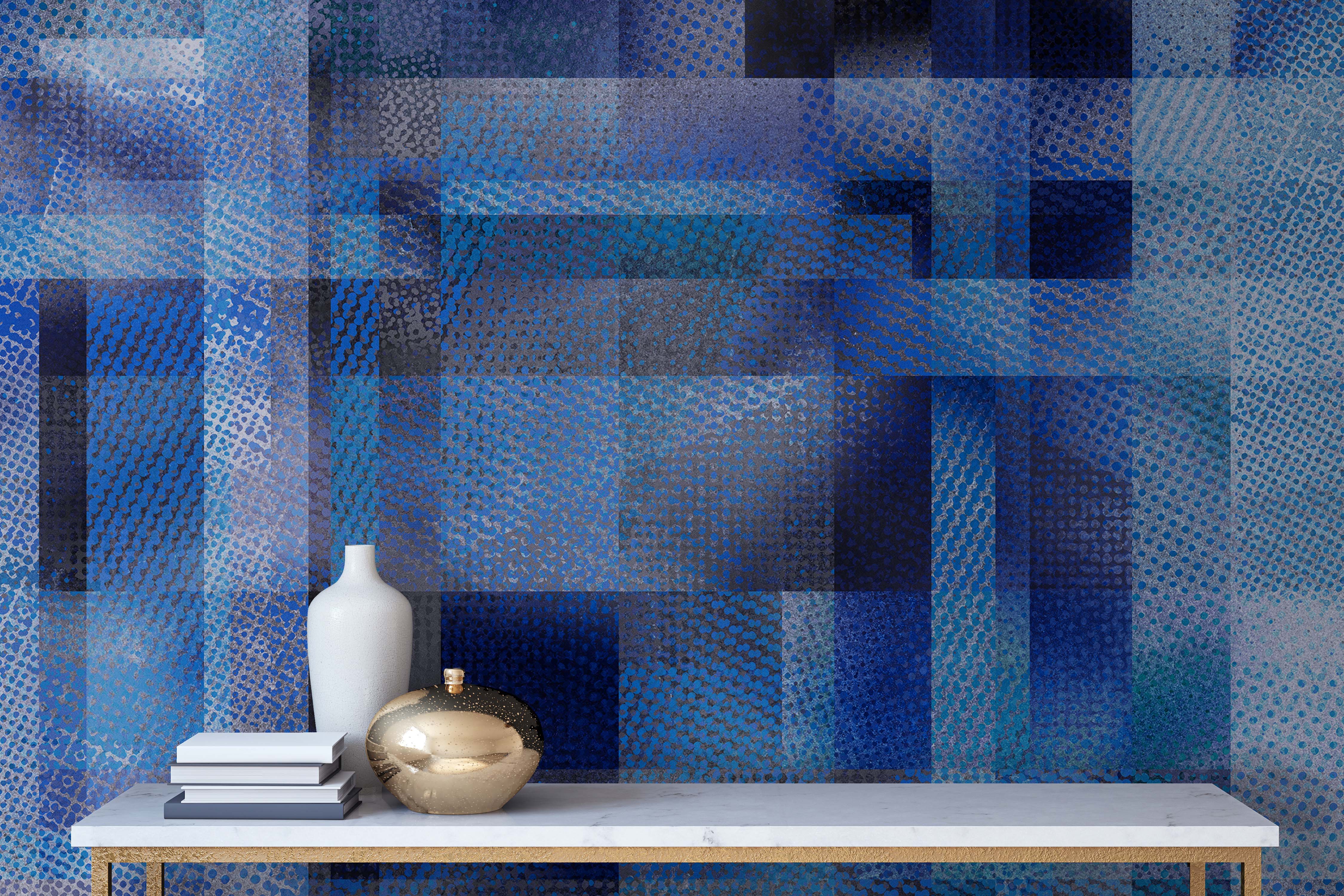 Image of Glass Ceiling in Azure - Wallpaper Mural - Quick Ship