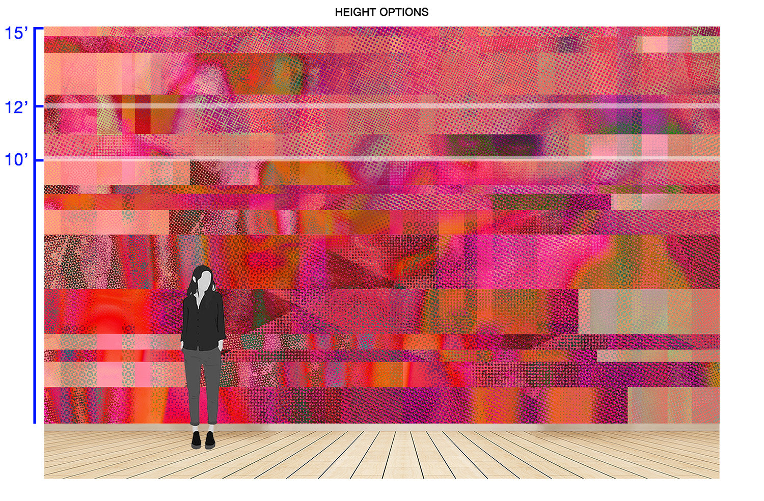 Glass Ceiling in Coral - Wallpaper Mural - Quick Ship