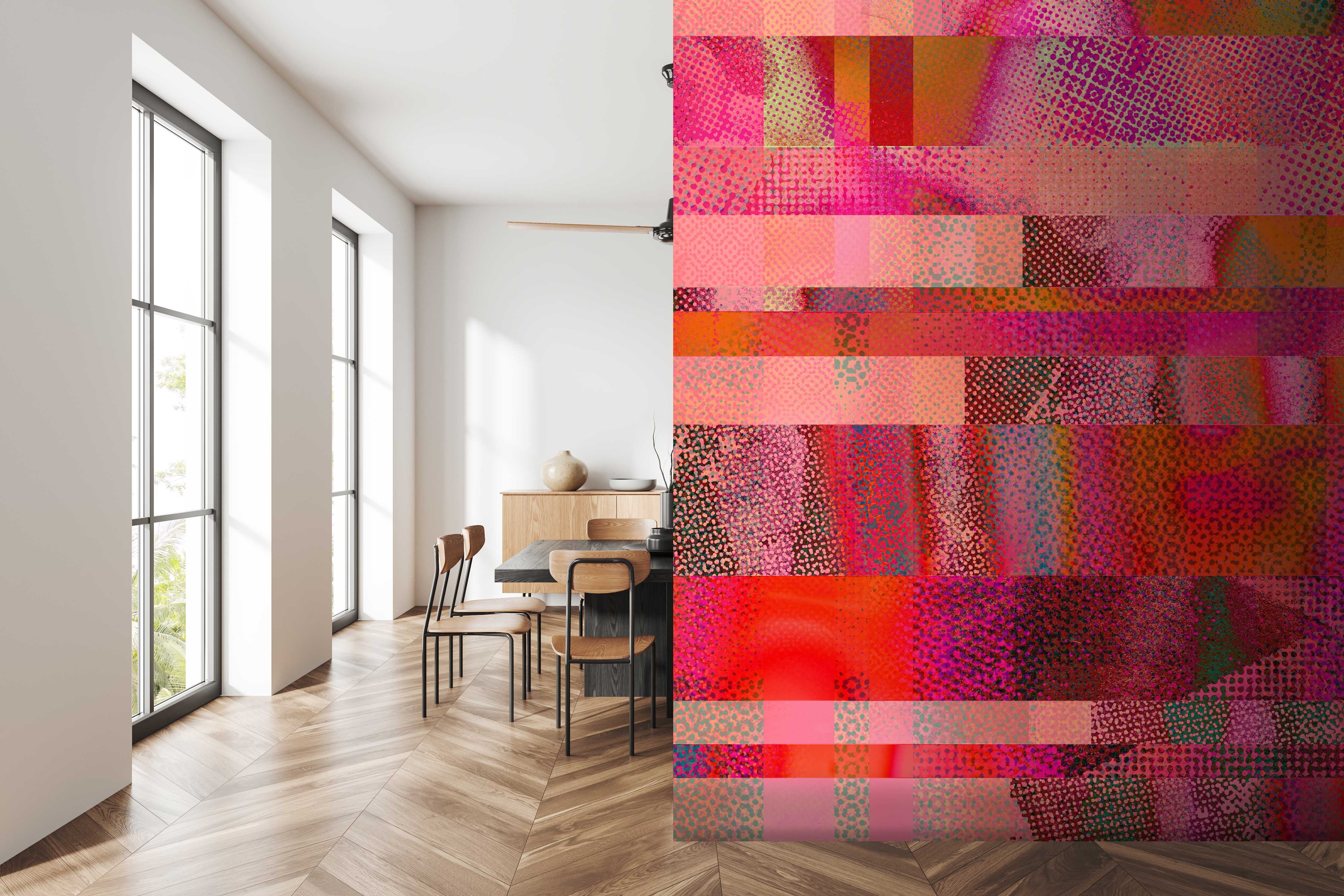 Image of Glass Ceiling in Coral - Wallpaper Mural - Quick Ship
