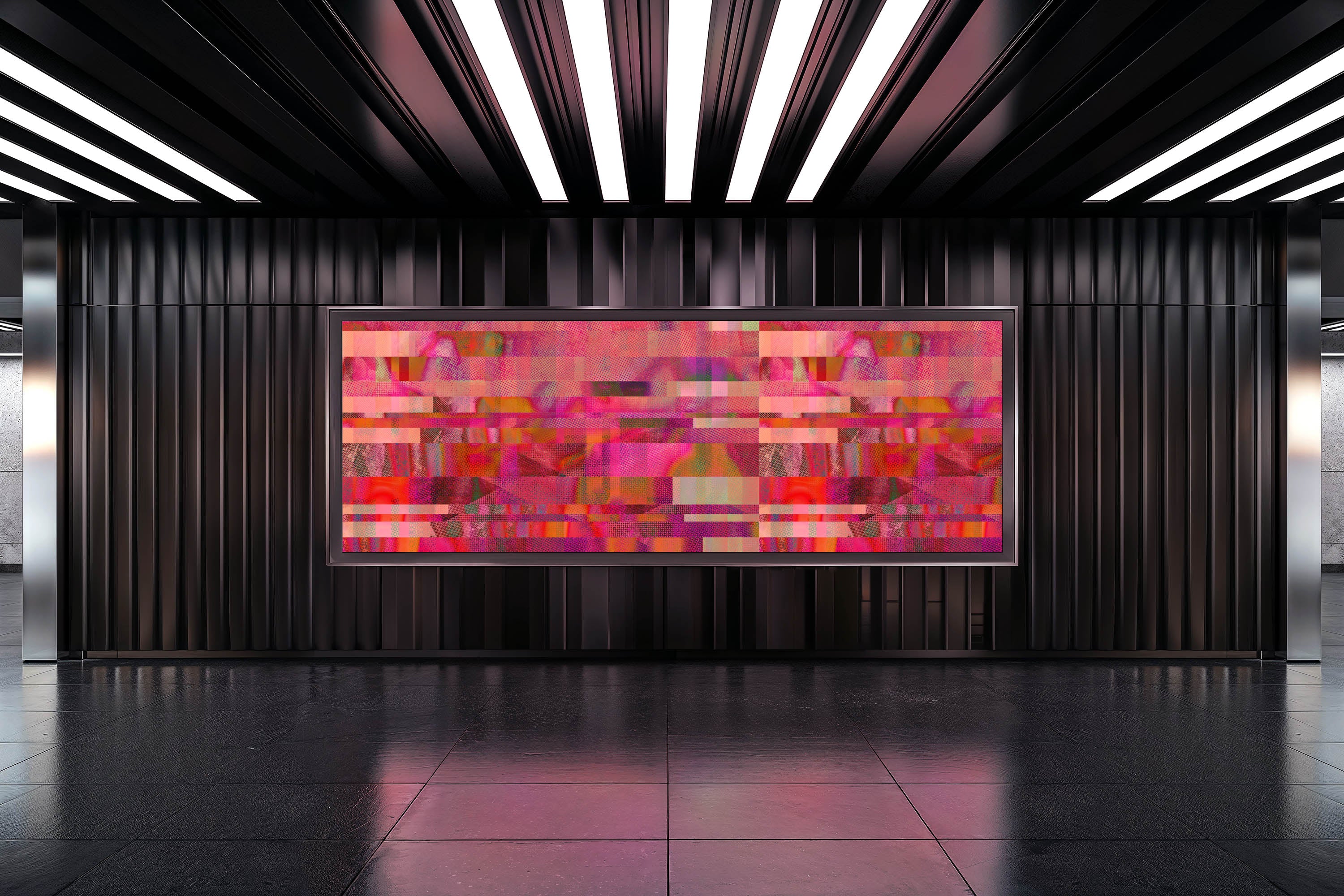 Image of Glass Ceiling in Coral - Wallpaper Mural - Quick Ship