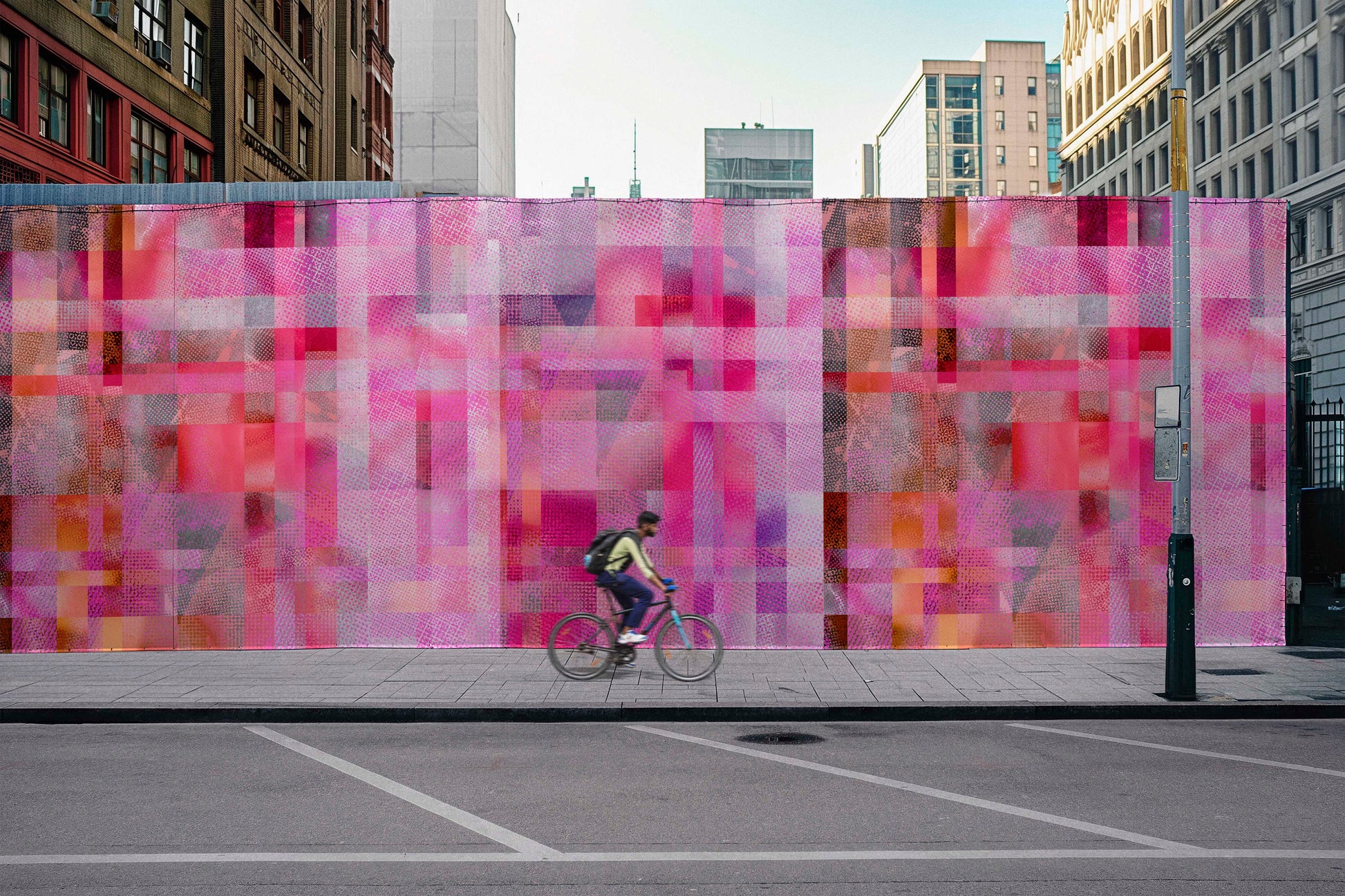 Glass Ceiling in Fuchsia - Wallpaper Mural - Quick Ship