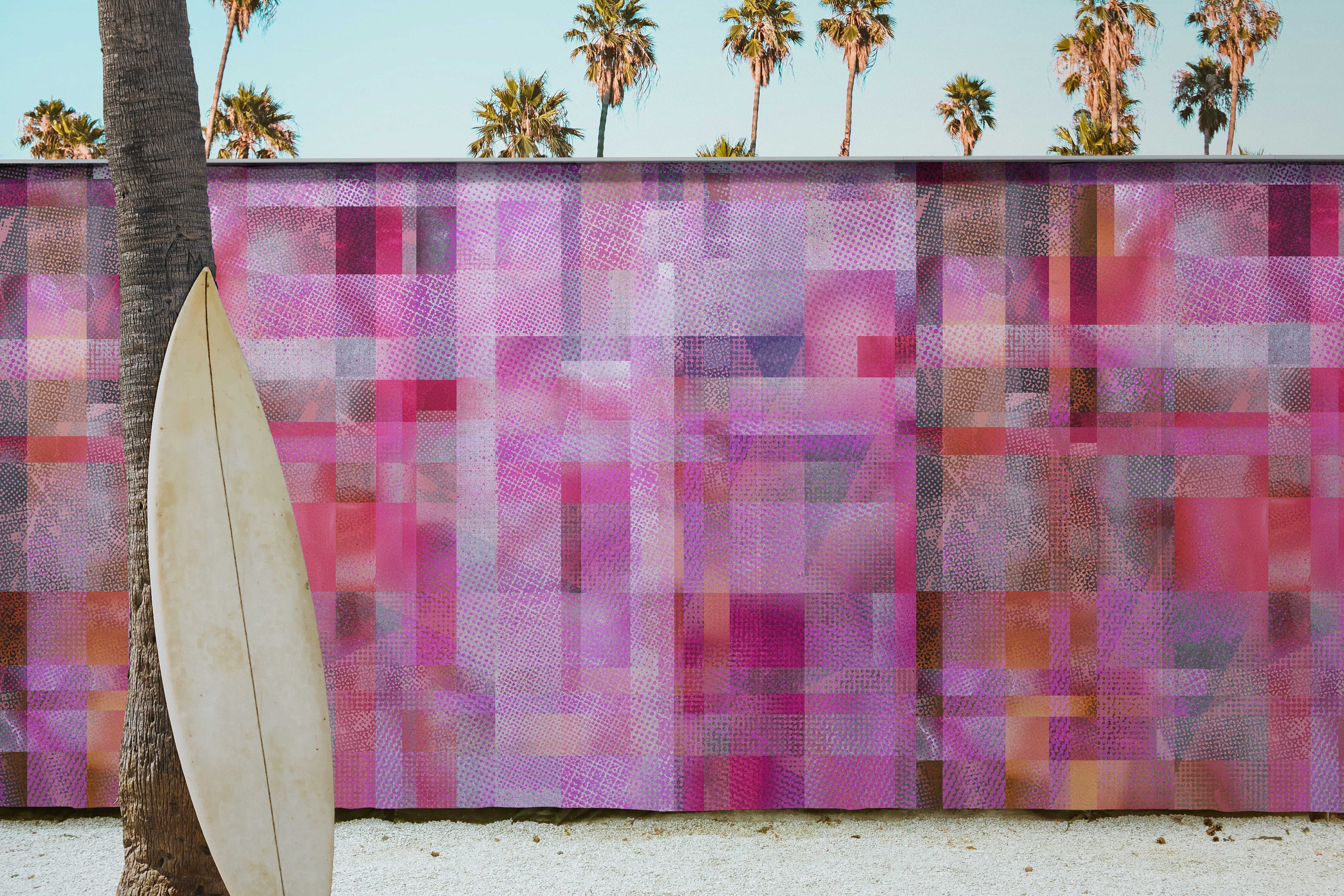 Image of Glass Ceiling in Fuchsia - Wallpaper Mural - Quick Ship