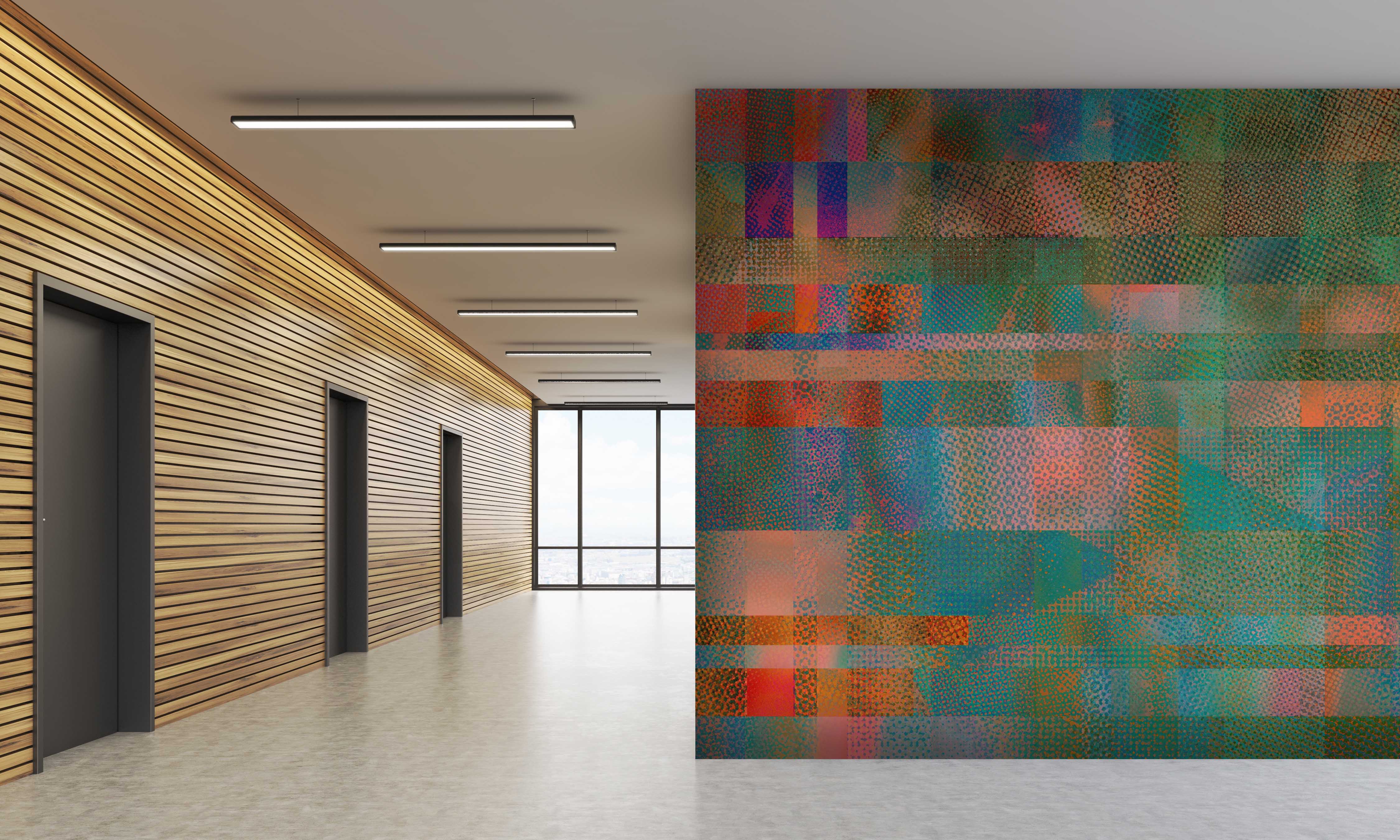 Image of Glass Ceiling in Jade - Wallpaper Mural - Quick Ship