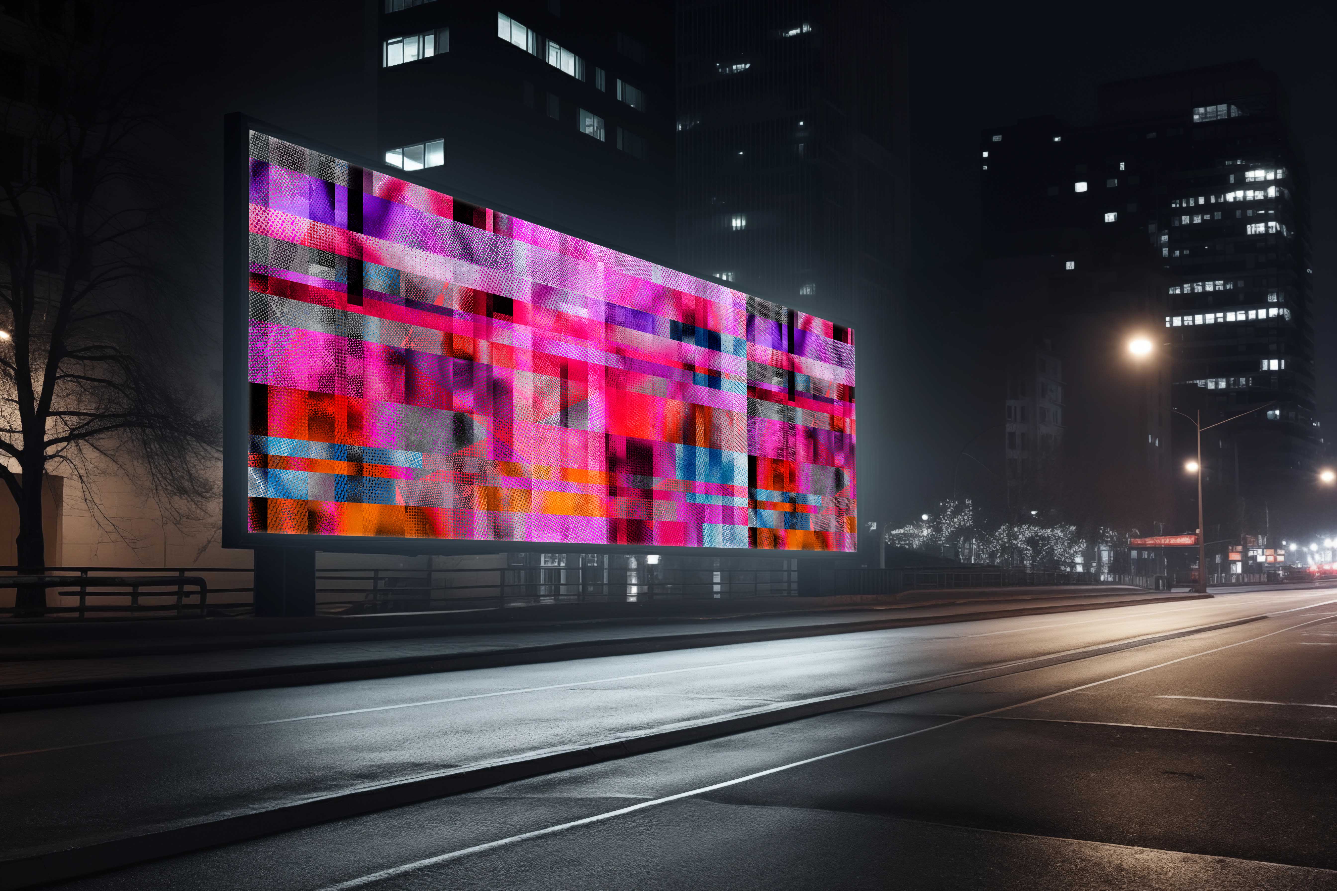 Image of Glass Ceiling in Magenta - Wallpaper Mural - Quick Ship