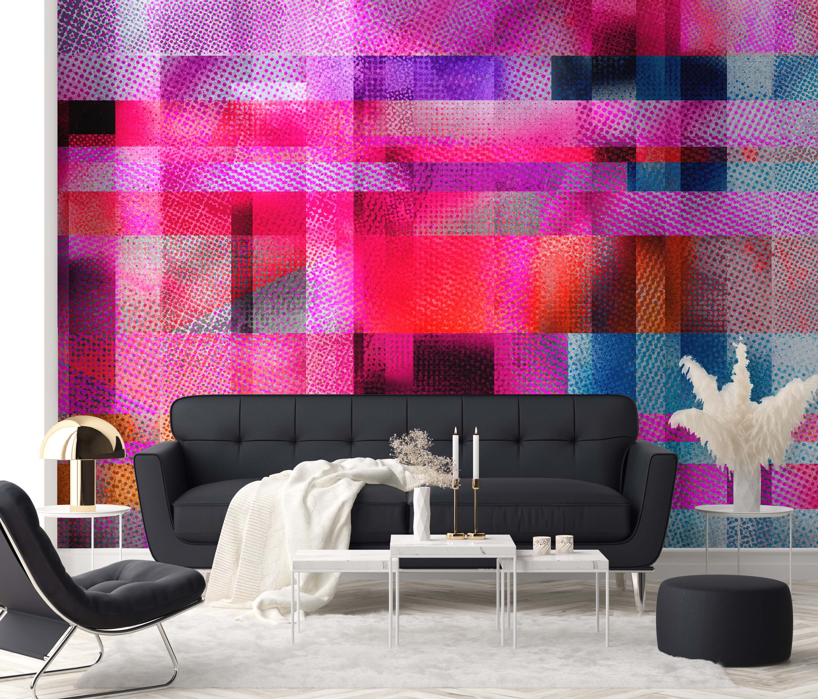 Image of Glass Ceiling in Magenta - Wallpaper Mural - Quick Ship