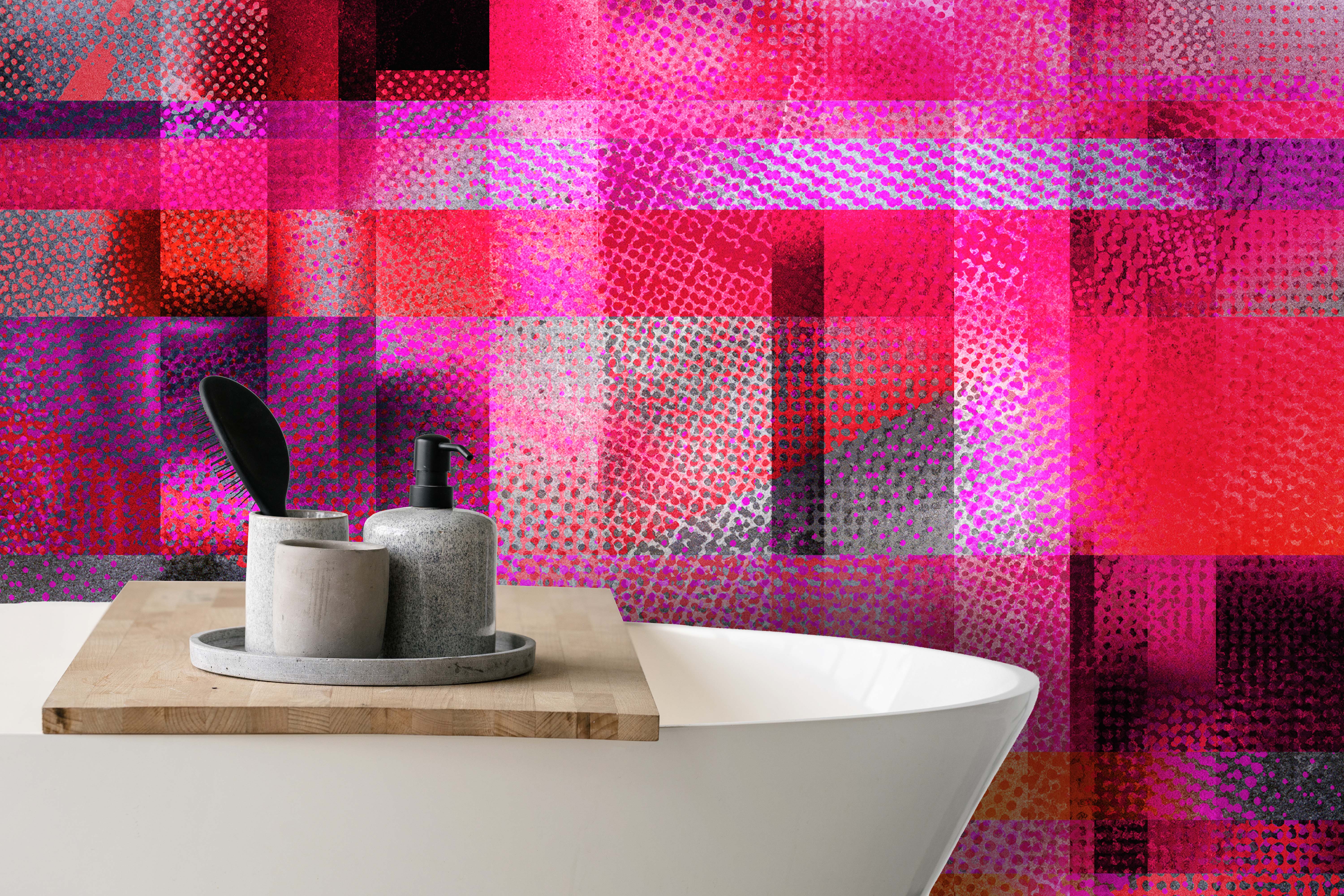 Image of Glass Ceiling in Magenta - Wallpaper Mural - Quick Ship
