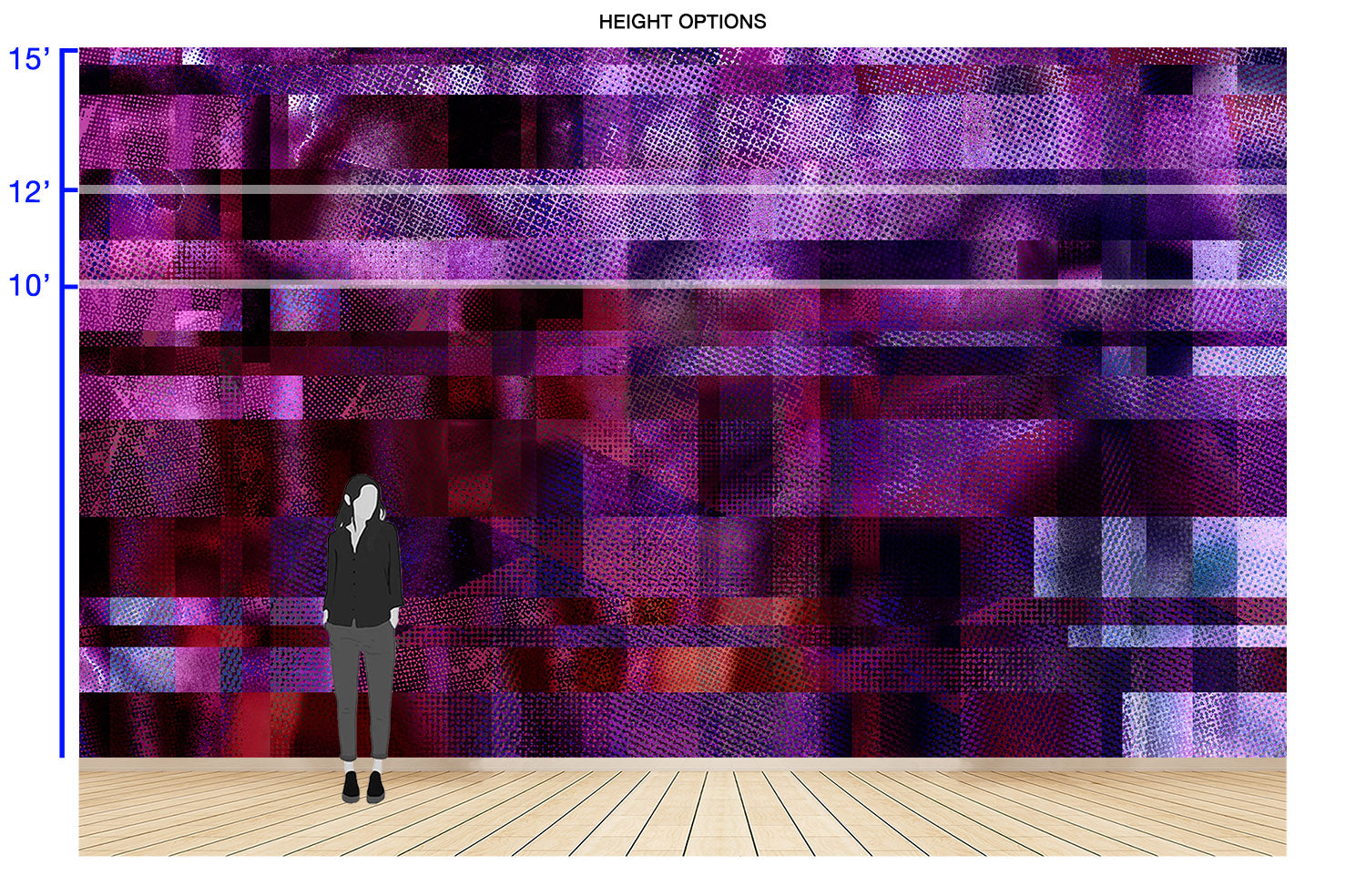 Image of Glass Ceiling in Orchid - Wallpaper Mural - Quick Ship