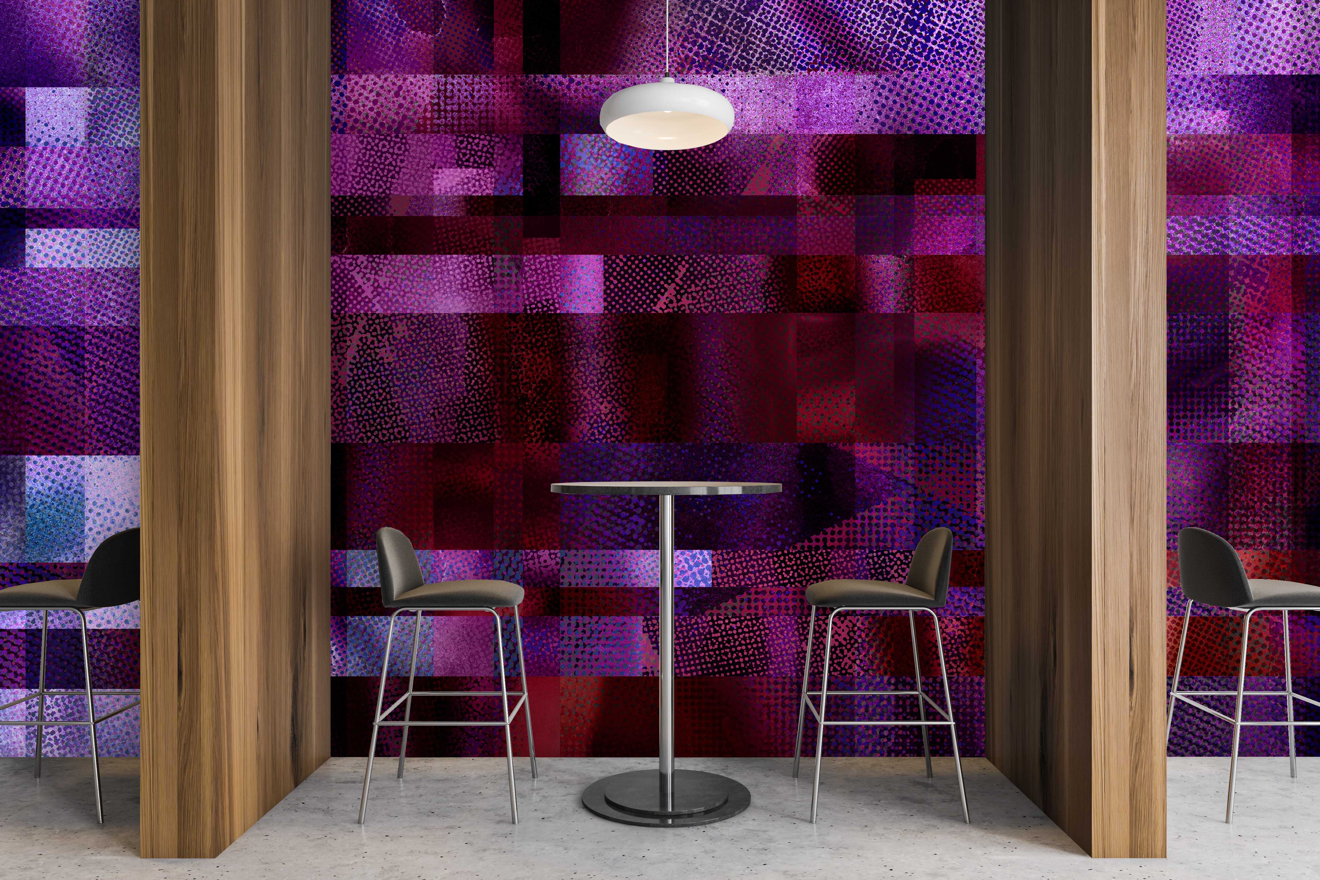 Image of Glass Ceiling in Orchid - Wallpaper Mural - Quick Ship