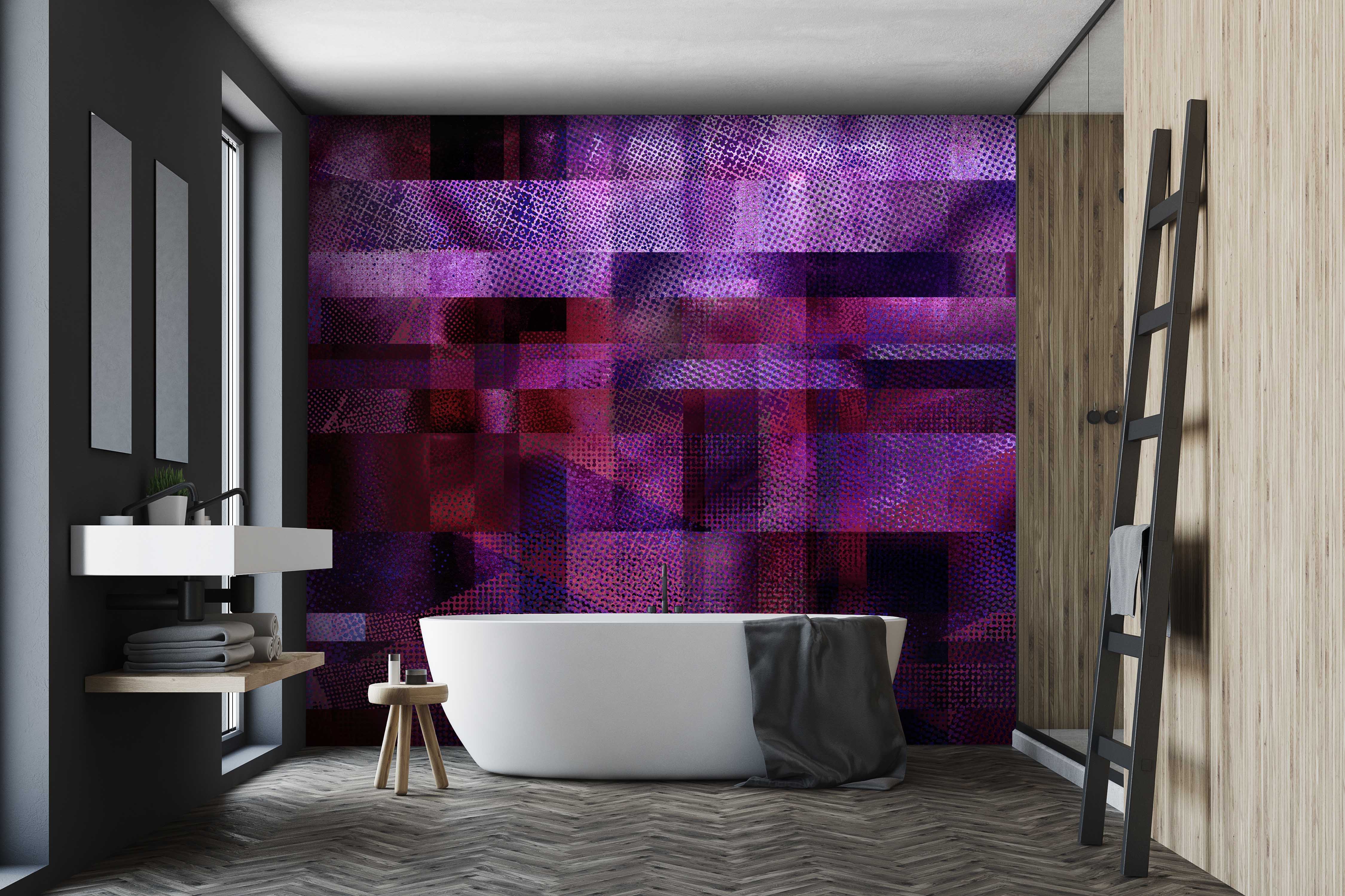 Image of Glass Ceiling in Orchid - Wallpaper Mural - Quick Ship