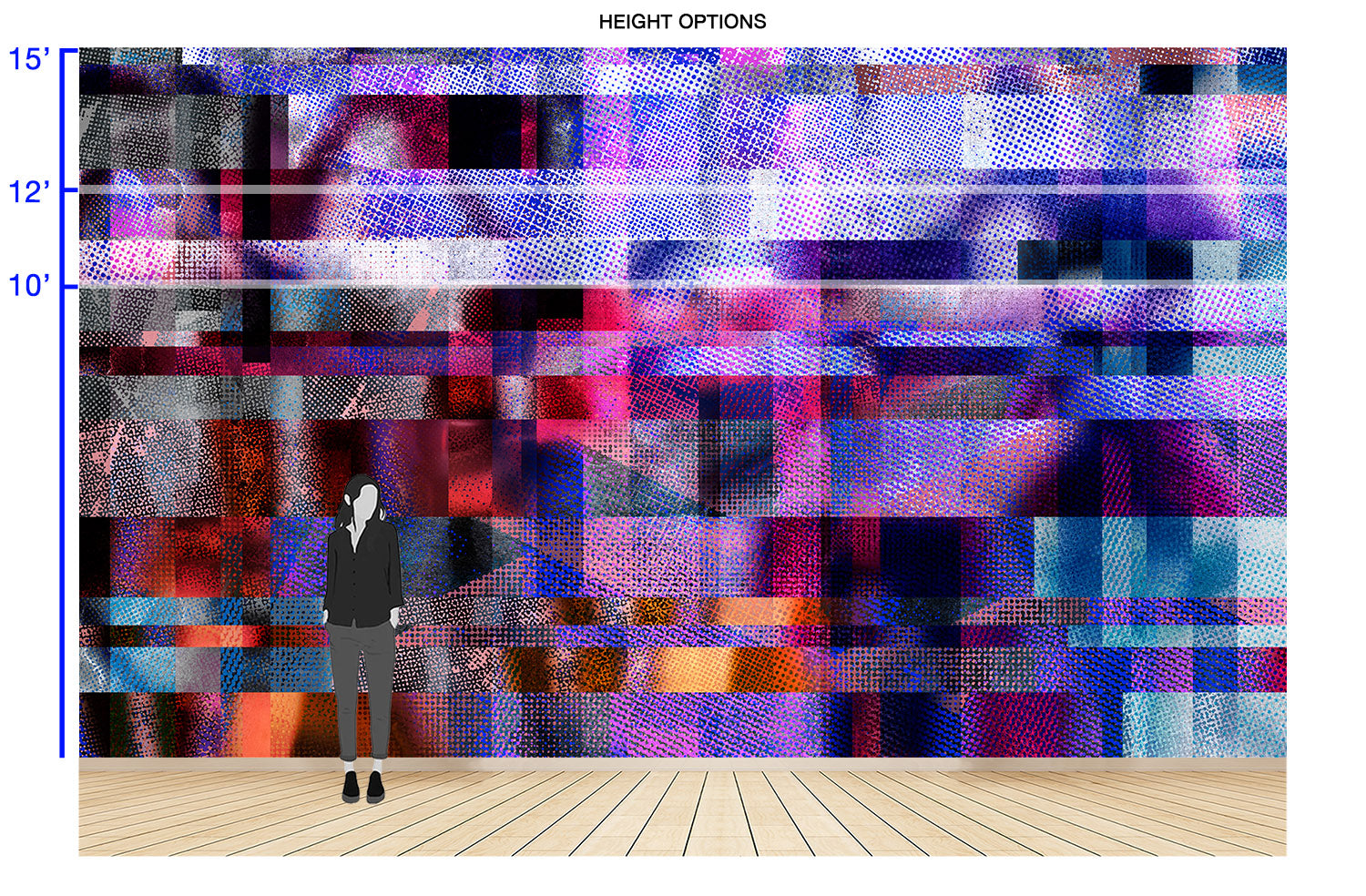 Glass Ceiling in Violet - Wallpaper Mural -  Quick Ship