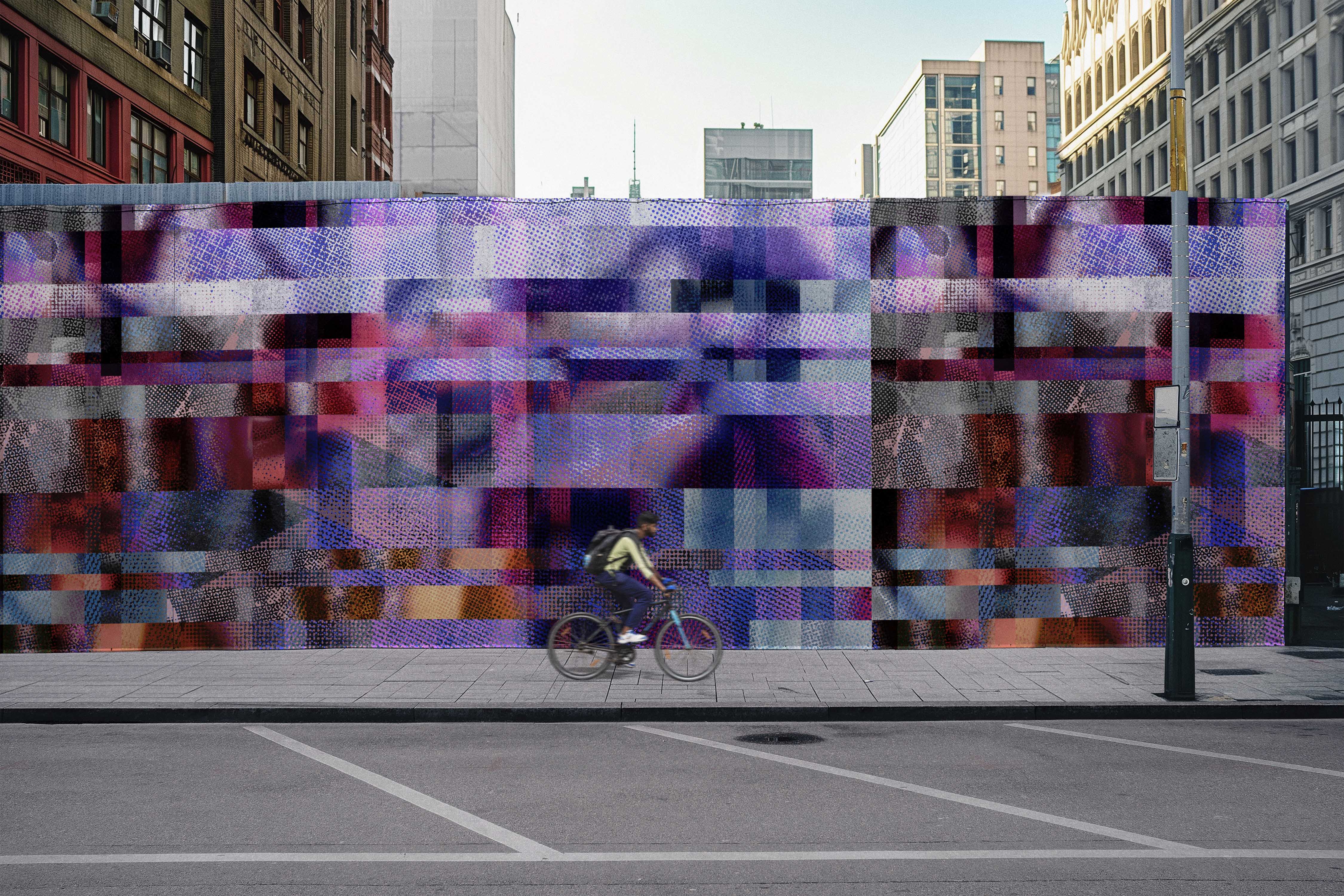 Image of Glass Ceiling in Violet - Wallpaper Mural -  Quick Ship