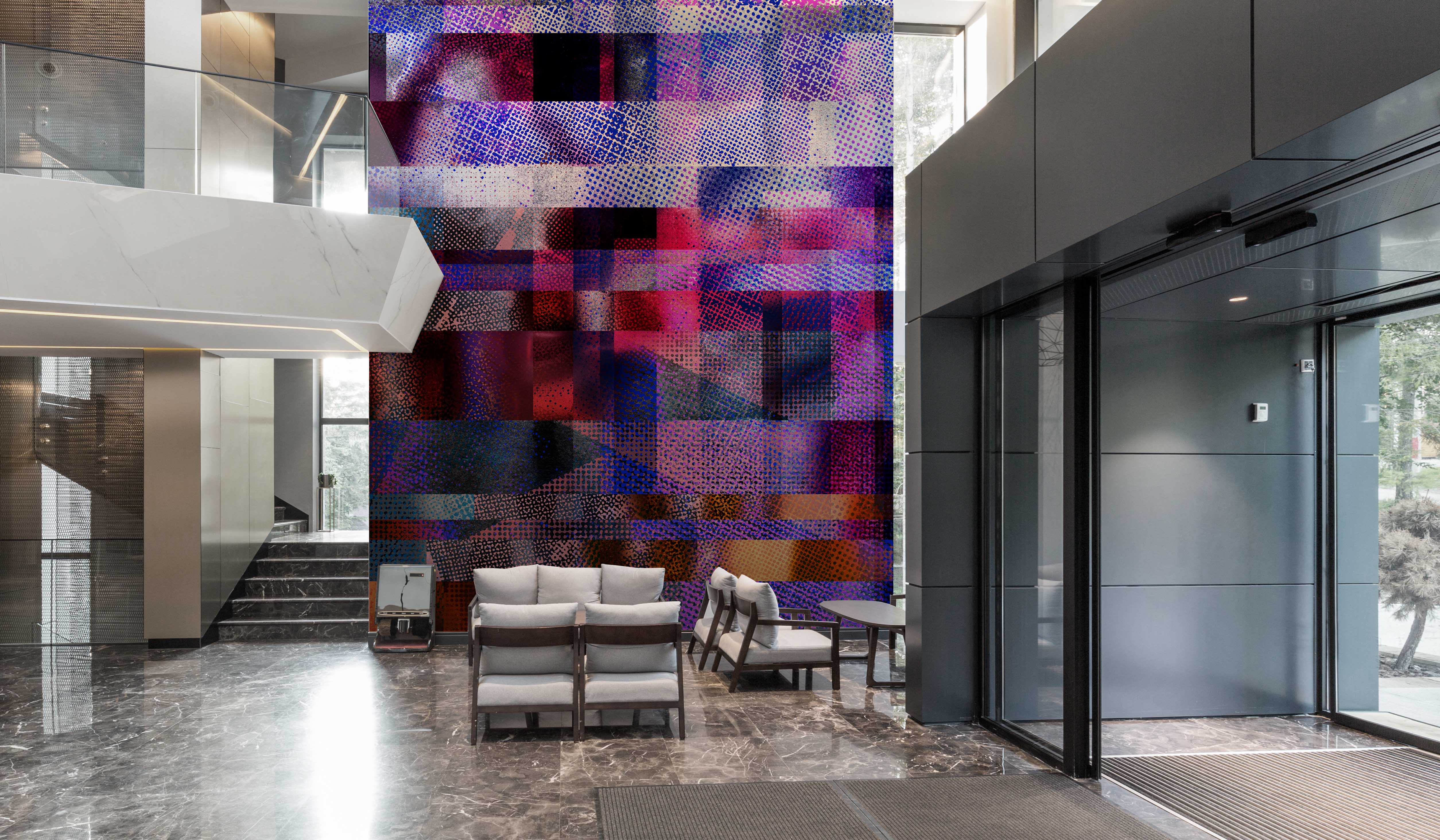 Image of Glass Ceiling in Violet - Wallpaper Mural -  Quick Ship