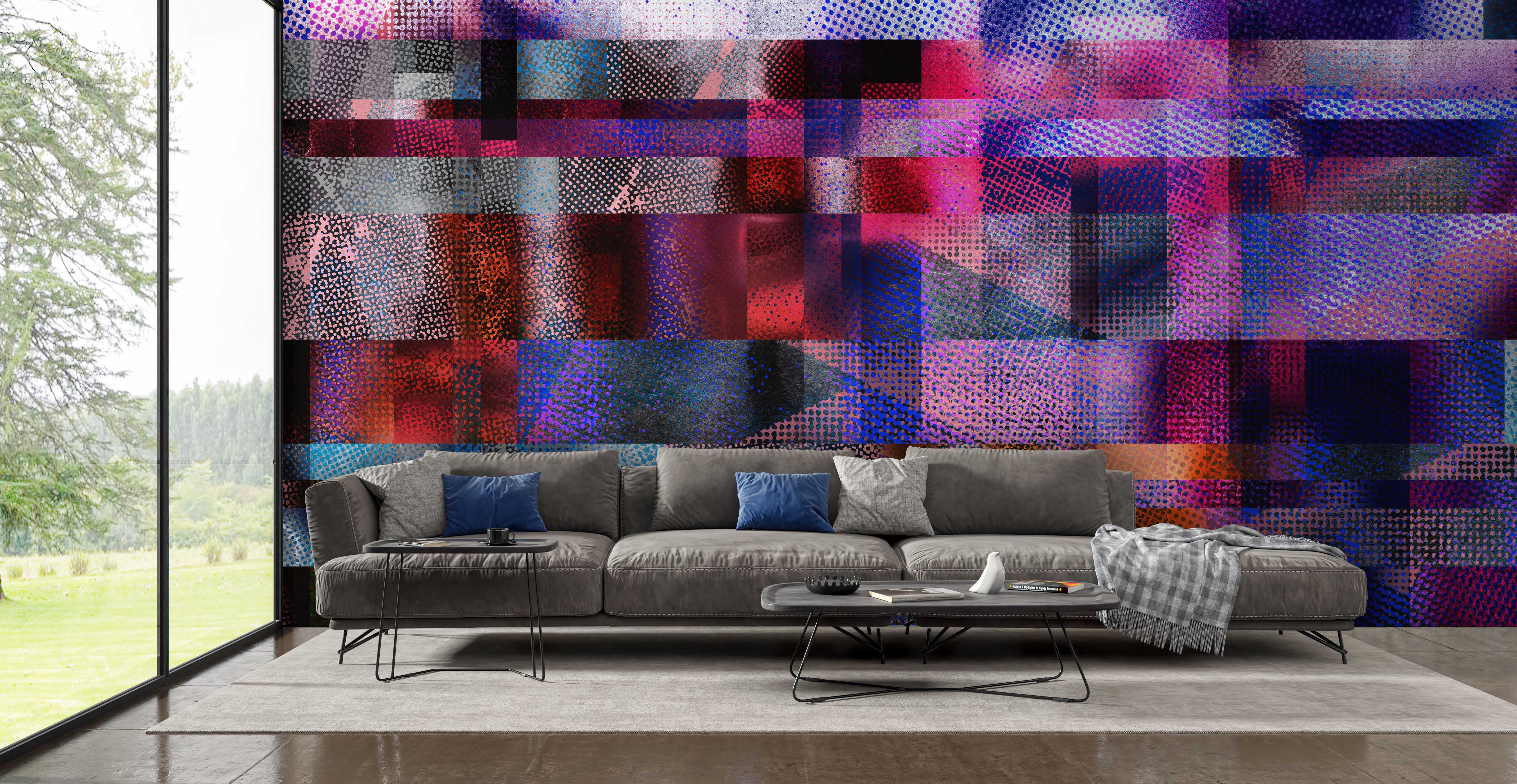 Image of Glass Ceiling in Violet - Wallpaper Mural -  Quick Ship