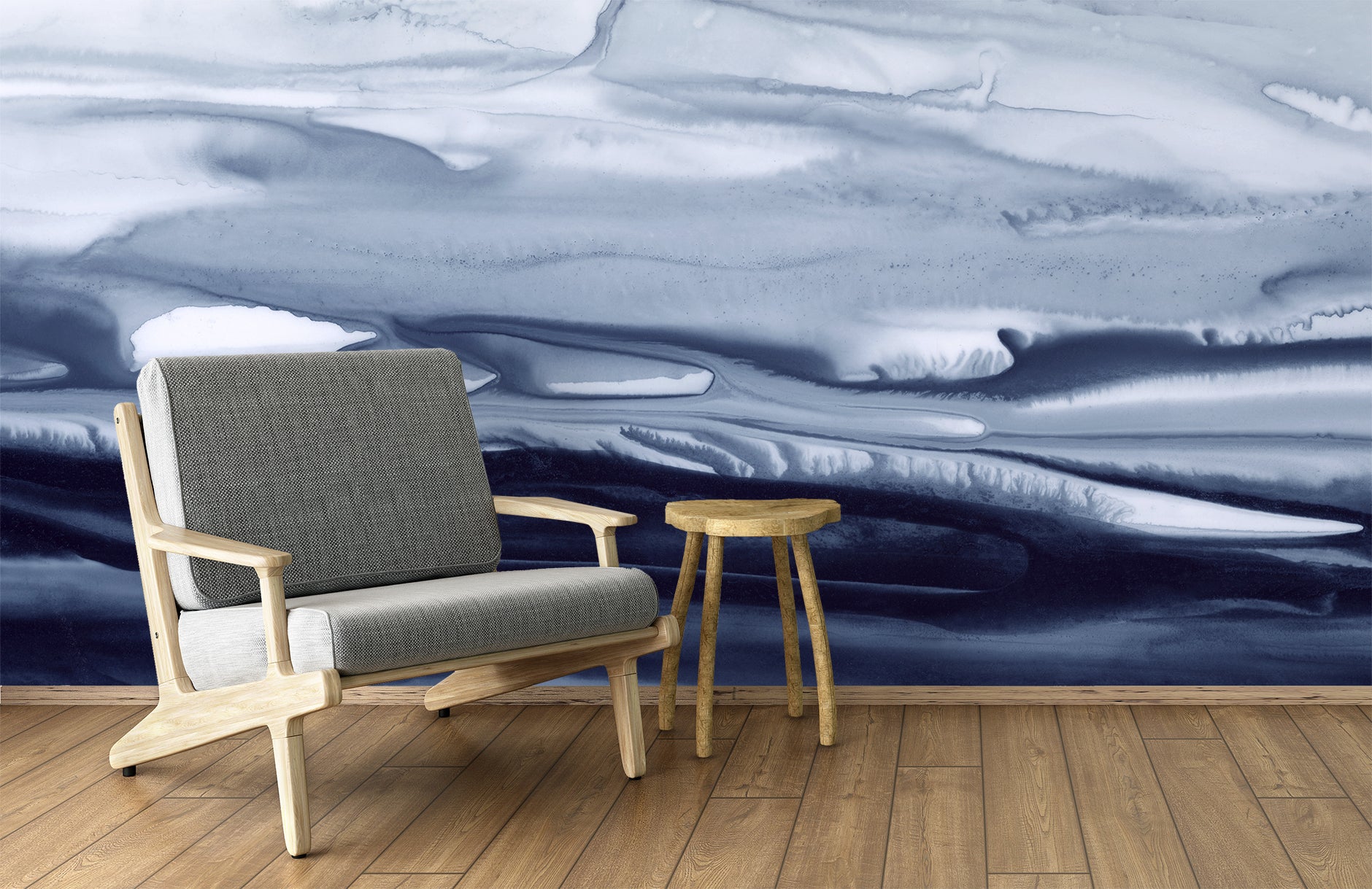 Image of Graduated Navy Made to Measure Mural