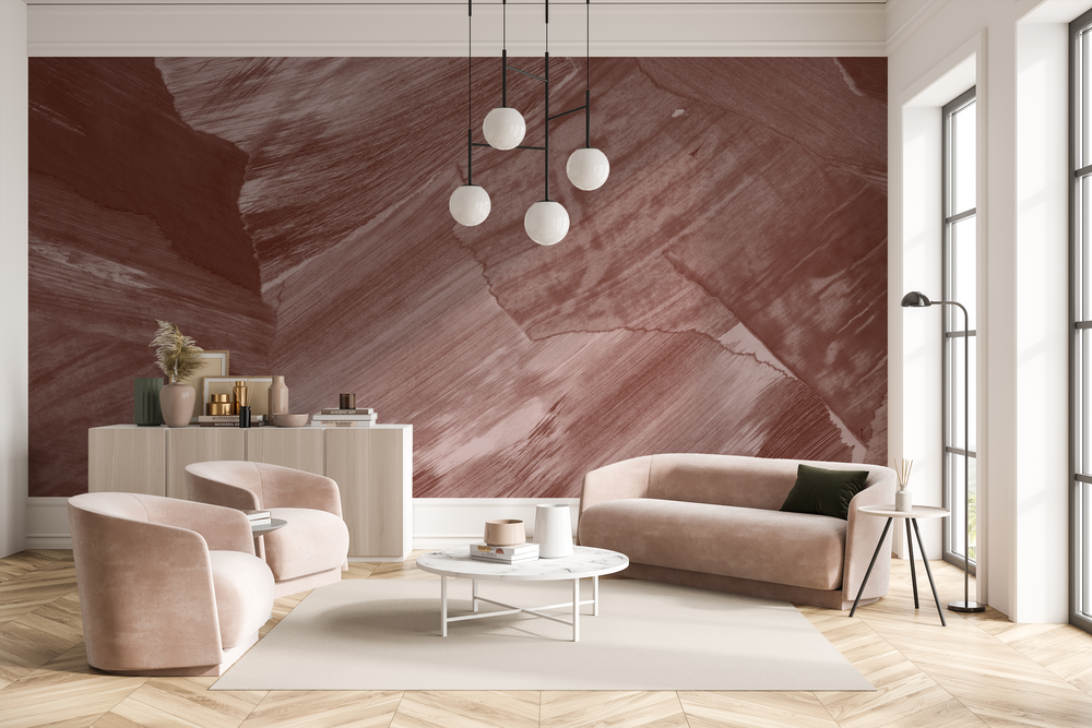 Granite Ridge in Cinnabar - Wallpaper Mural - Quick Ship