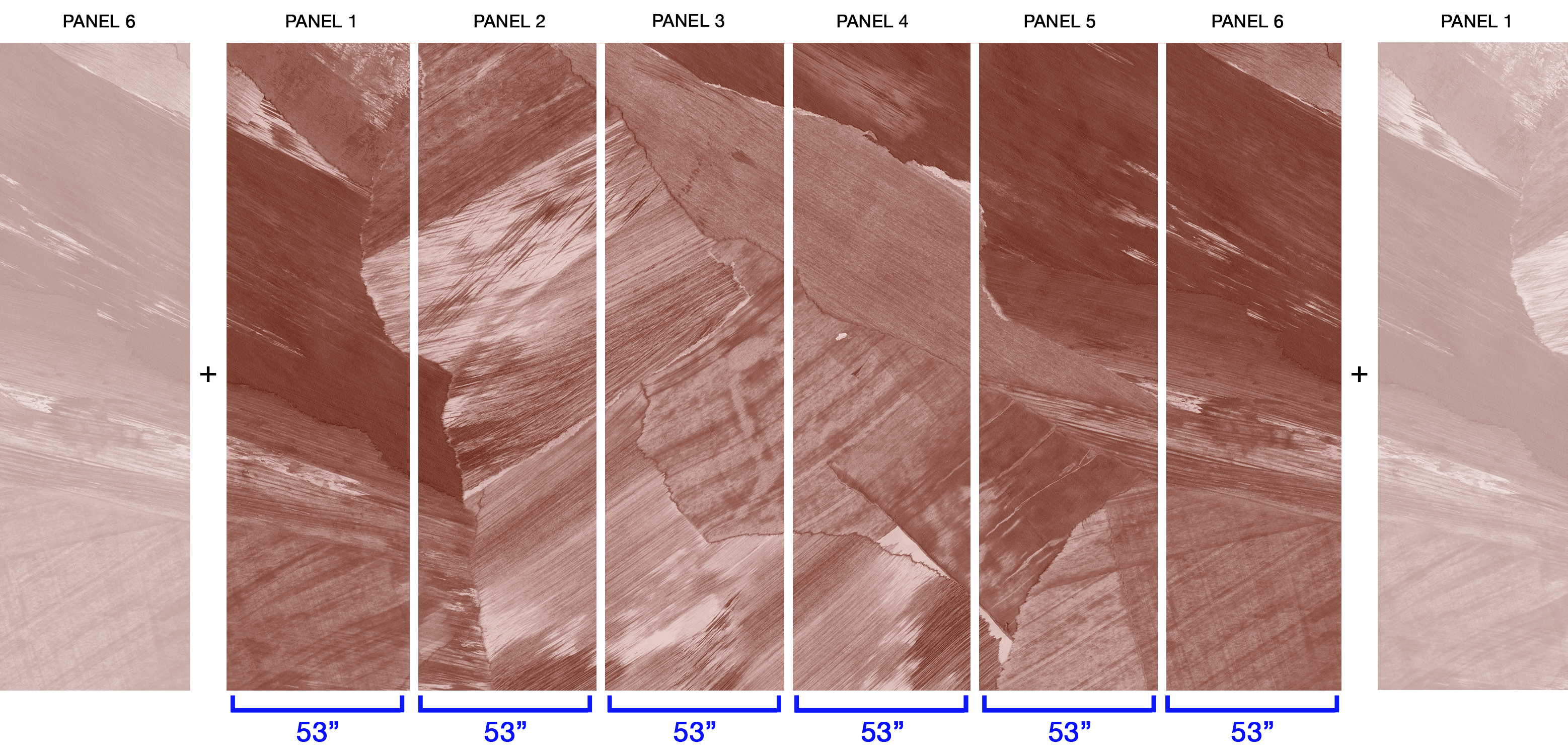 Image of Granite Ridge in Cinnabar - Wallpaper Mural - Quick Ship