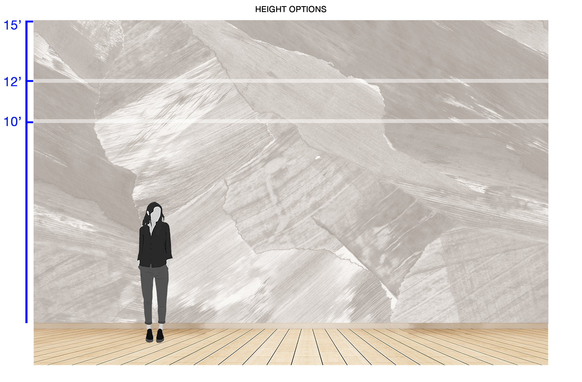 Image of Granite Ridge in Pebble - Wallpaper Mural - Quick Ship
