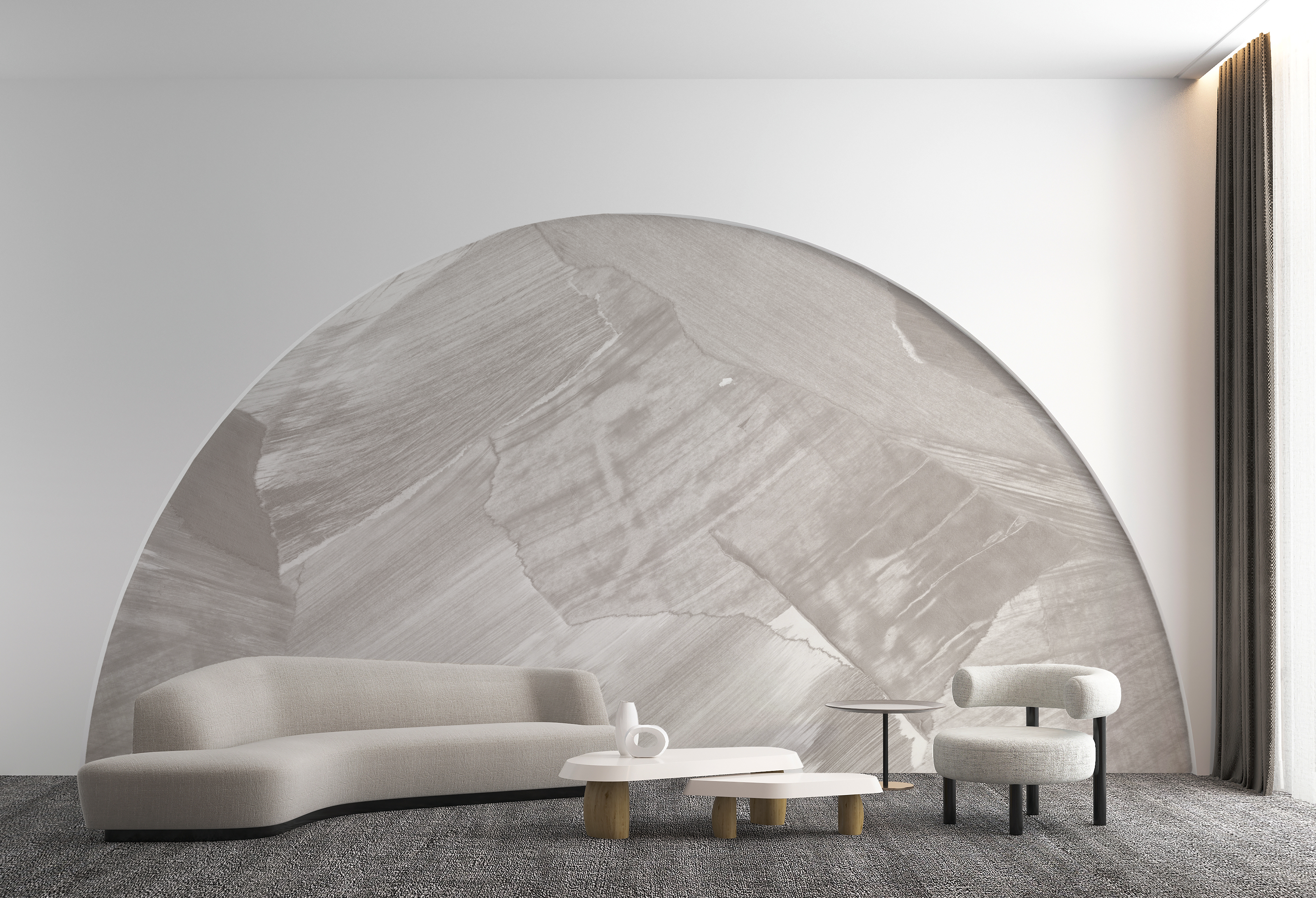 Image of Granite Ridge in Pebble - Wallpaper Mural - Quick Ship