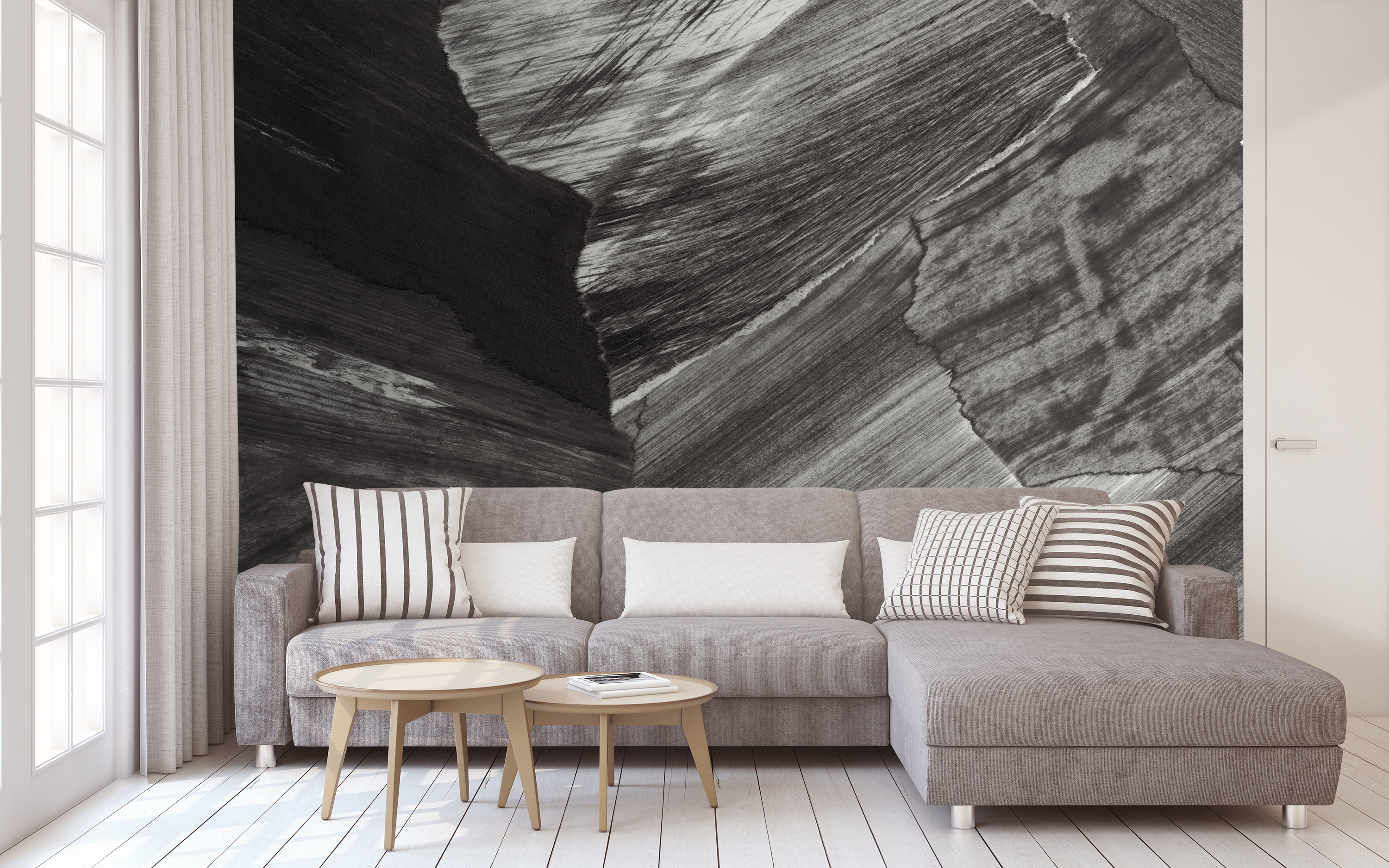 Image of Granite Ridge in Cinder - Wallpaper Mural - Quick Ship