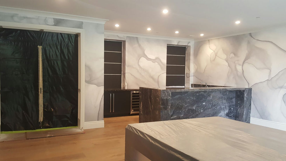 Gray Marble Made to Measure Mural