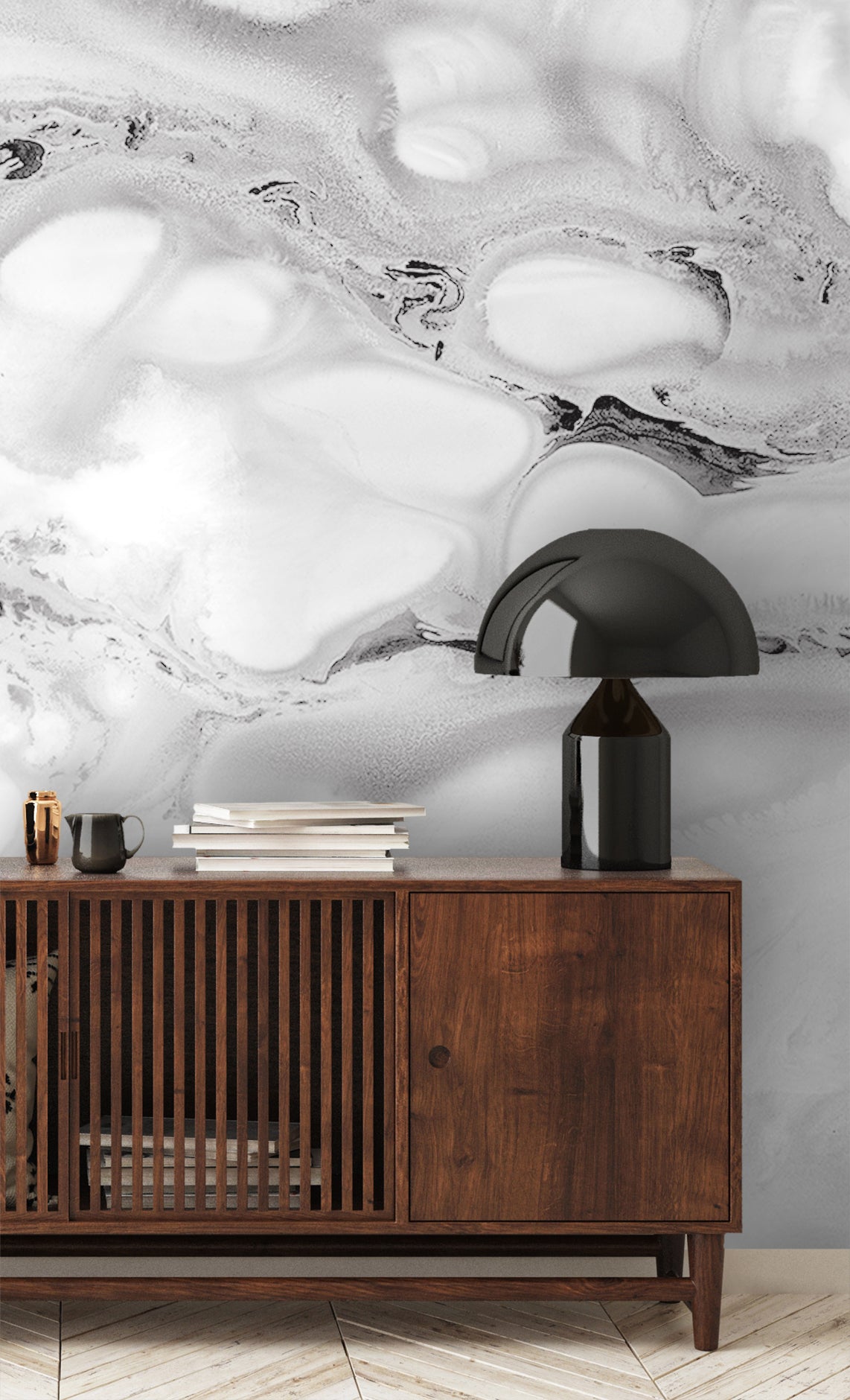 Gray Wisp Made to Measure Mural