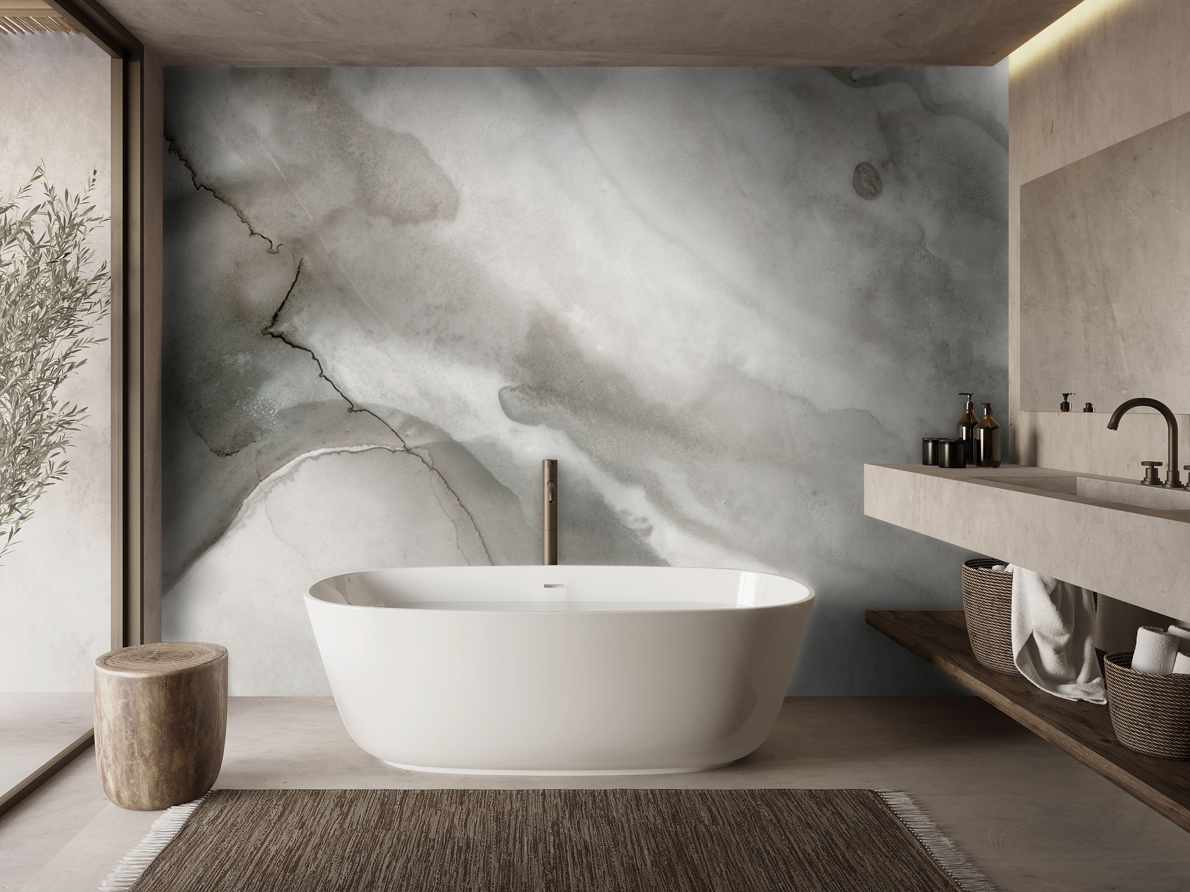 Image of Gypsum - Quick Ship Wallpaper Mural