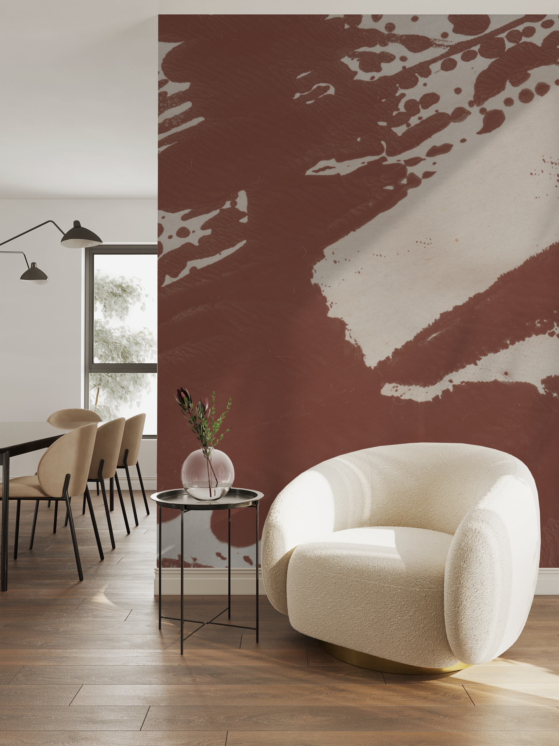 Half Dome in Cinnabar - Wallpaper Mural - Quick Ship