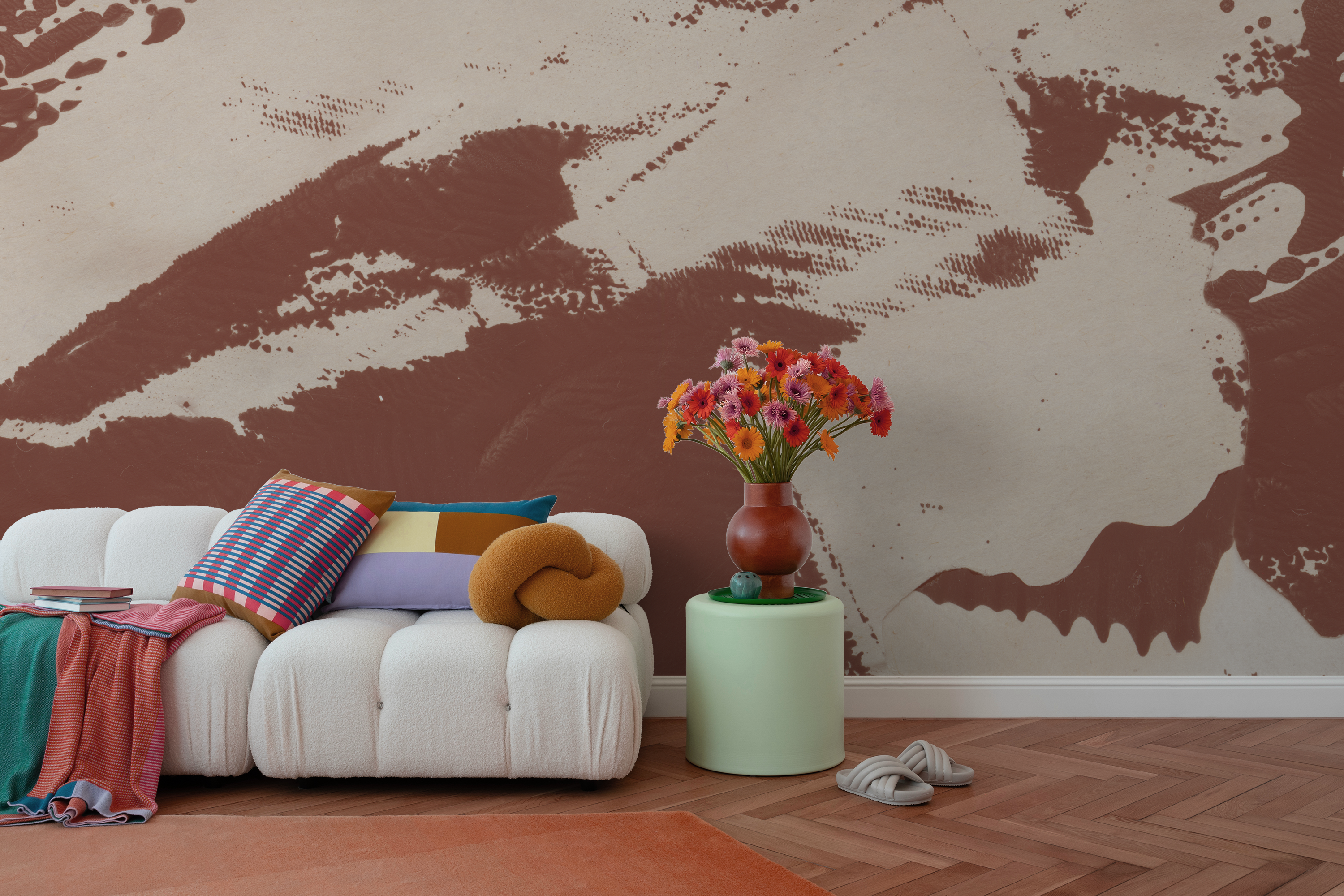 Image of Half Dome in Cinnabar - Wallpaper Mural - Quick Ship