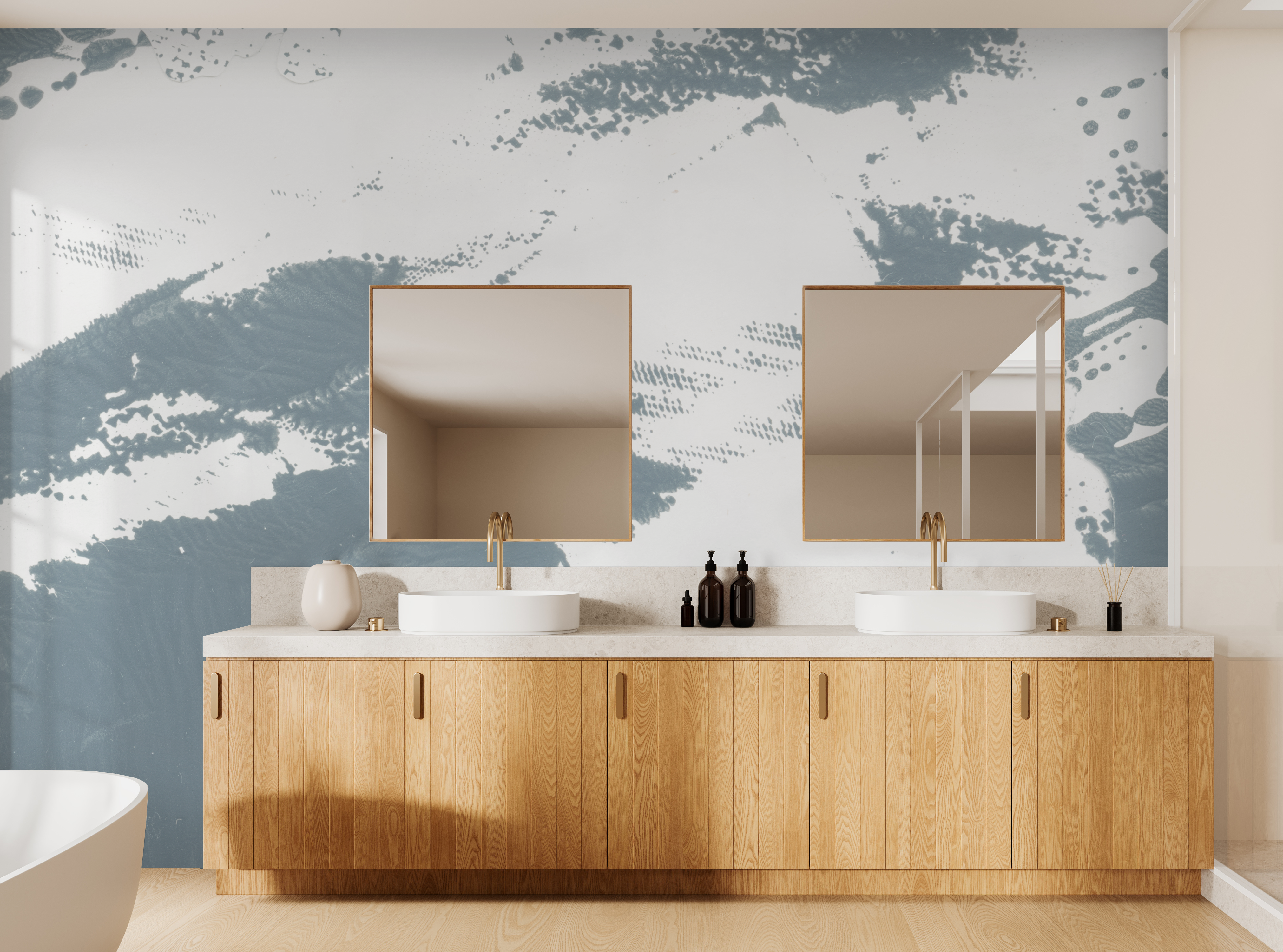 Image of Half Dome in Moonstone - Wallpaper Mural - Quick Ship