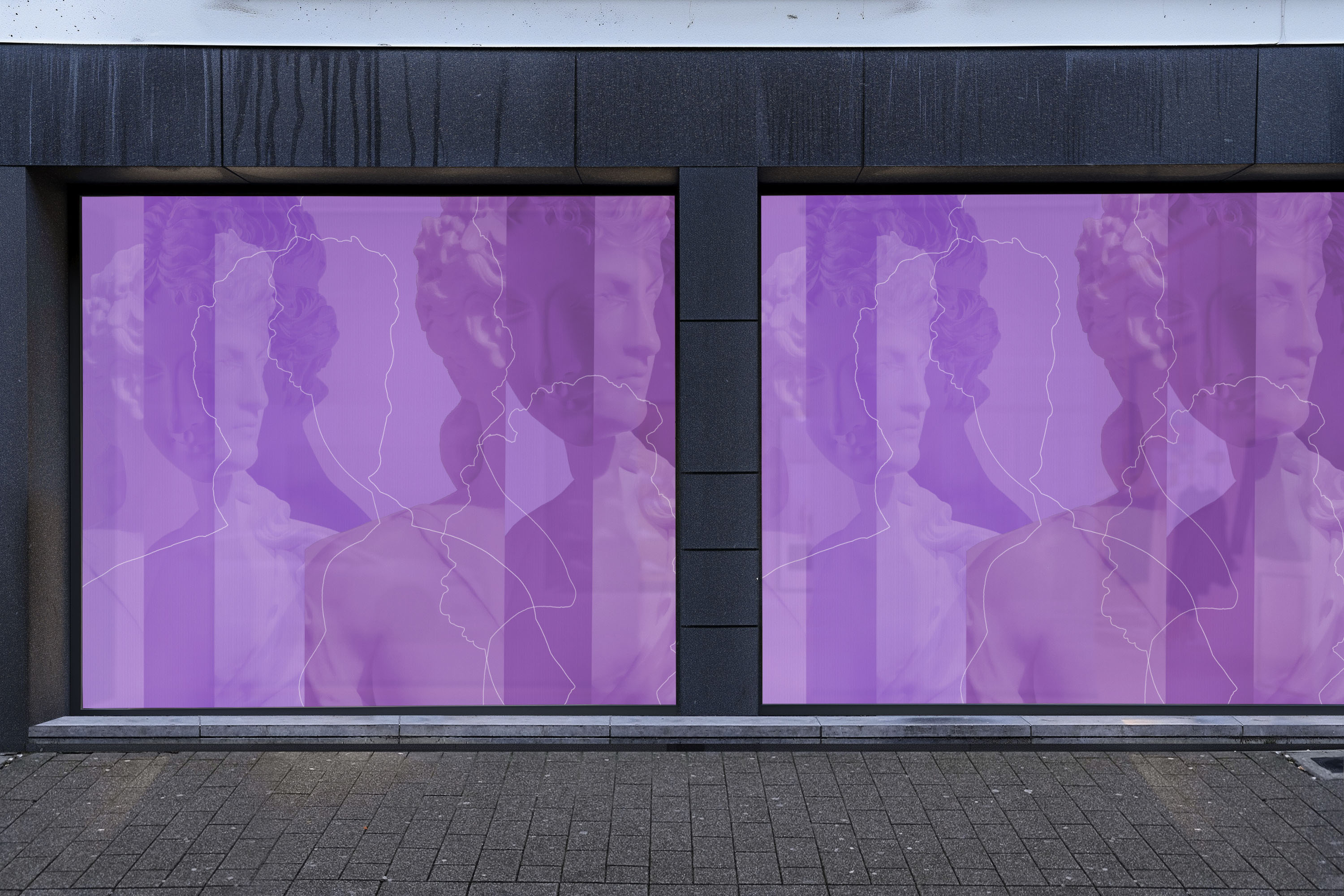 Image of Inversion in Digital Lavender - Wallpaper Mural - Quick Ship