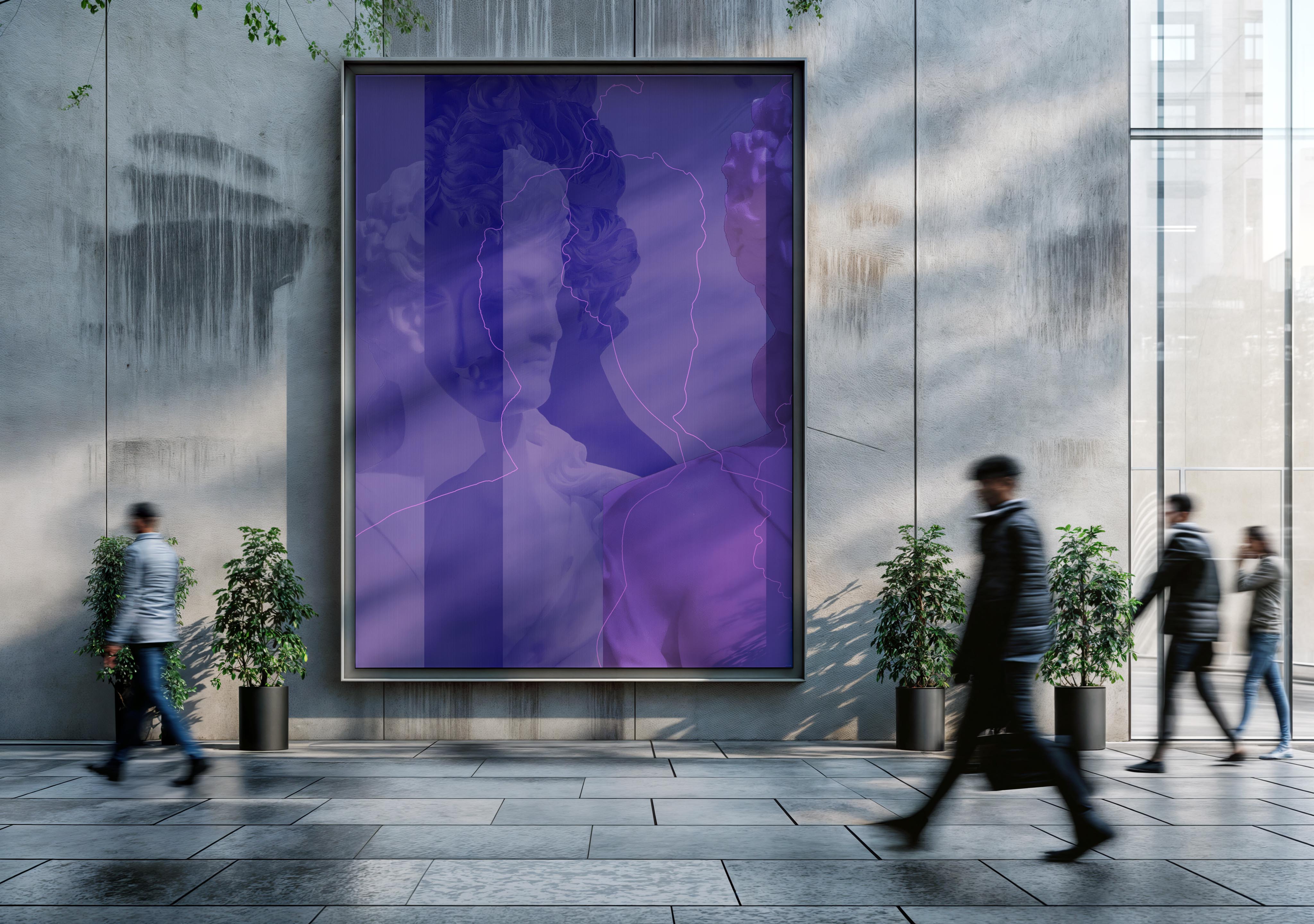 Image of Inversion in Violet - Wallpaper Mural - Quick Ship