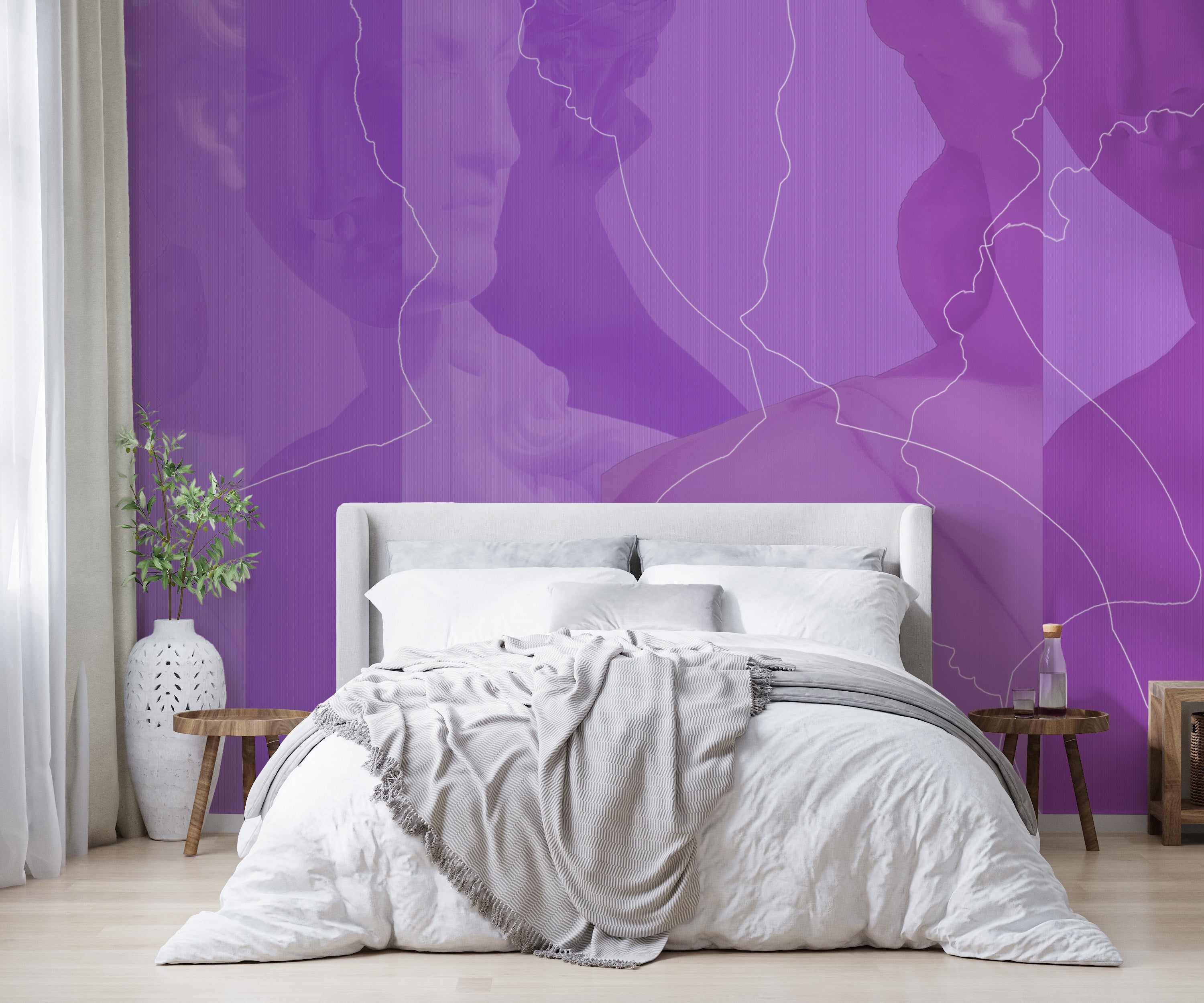 Image of Inversion in Digital Lavender - Wallpaper Mural - Quick Ship
