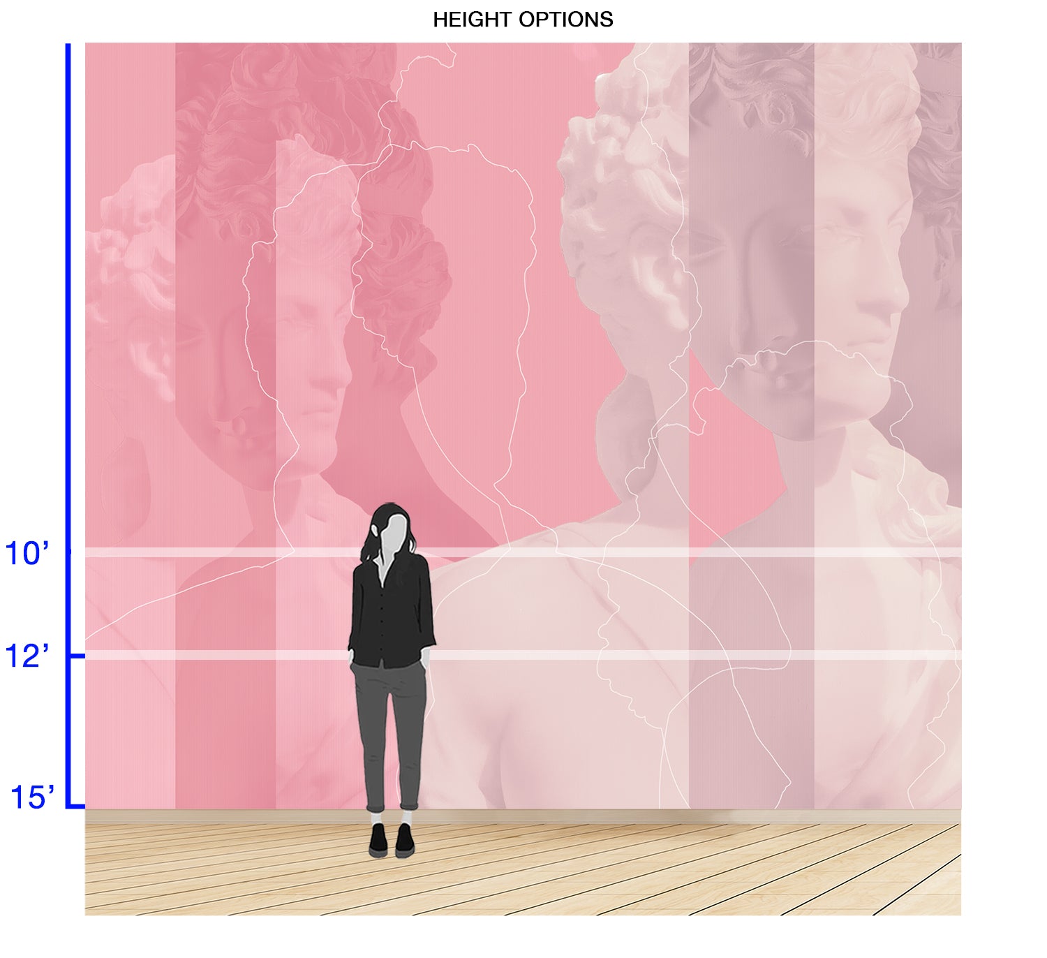 Image of Inversion in Pink- Wallpaper Mural - Quick Ship