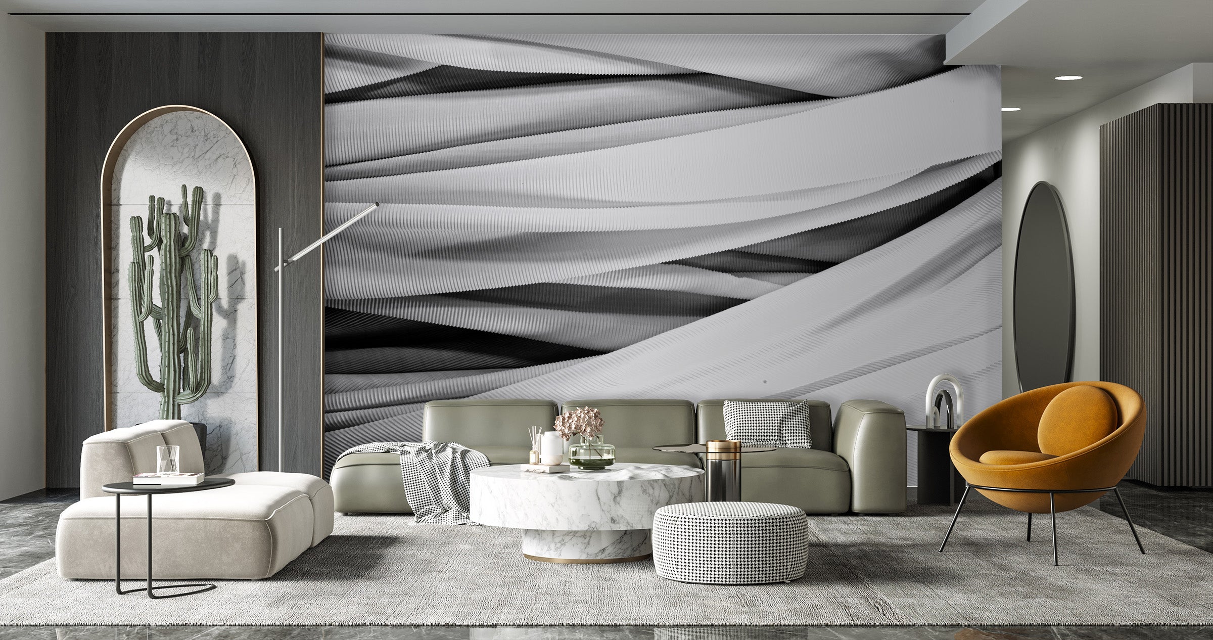 Image of Kauffer Gris Made to Measure Mural