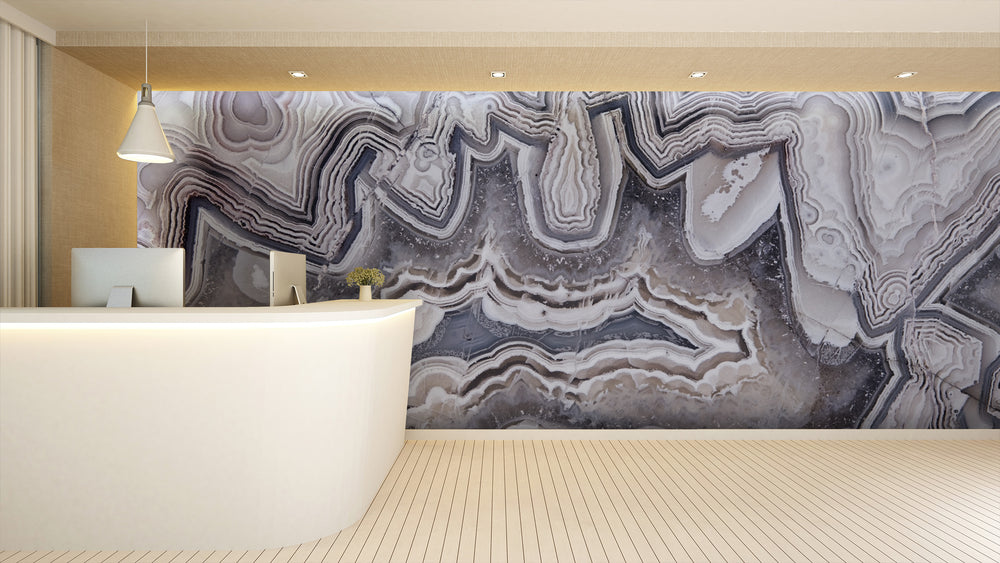 Lace Agate in Carbon Made to Measure Mural