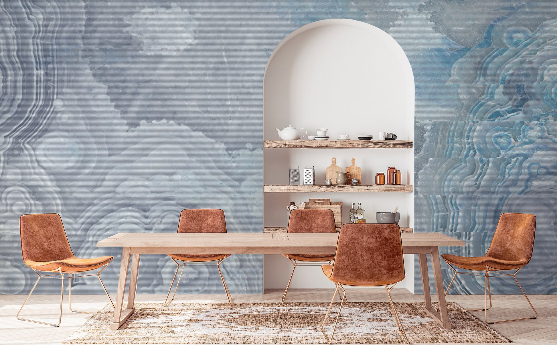 Lace Agate Glitch in Glacier Made to Measure Mural
