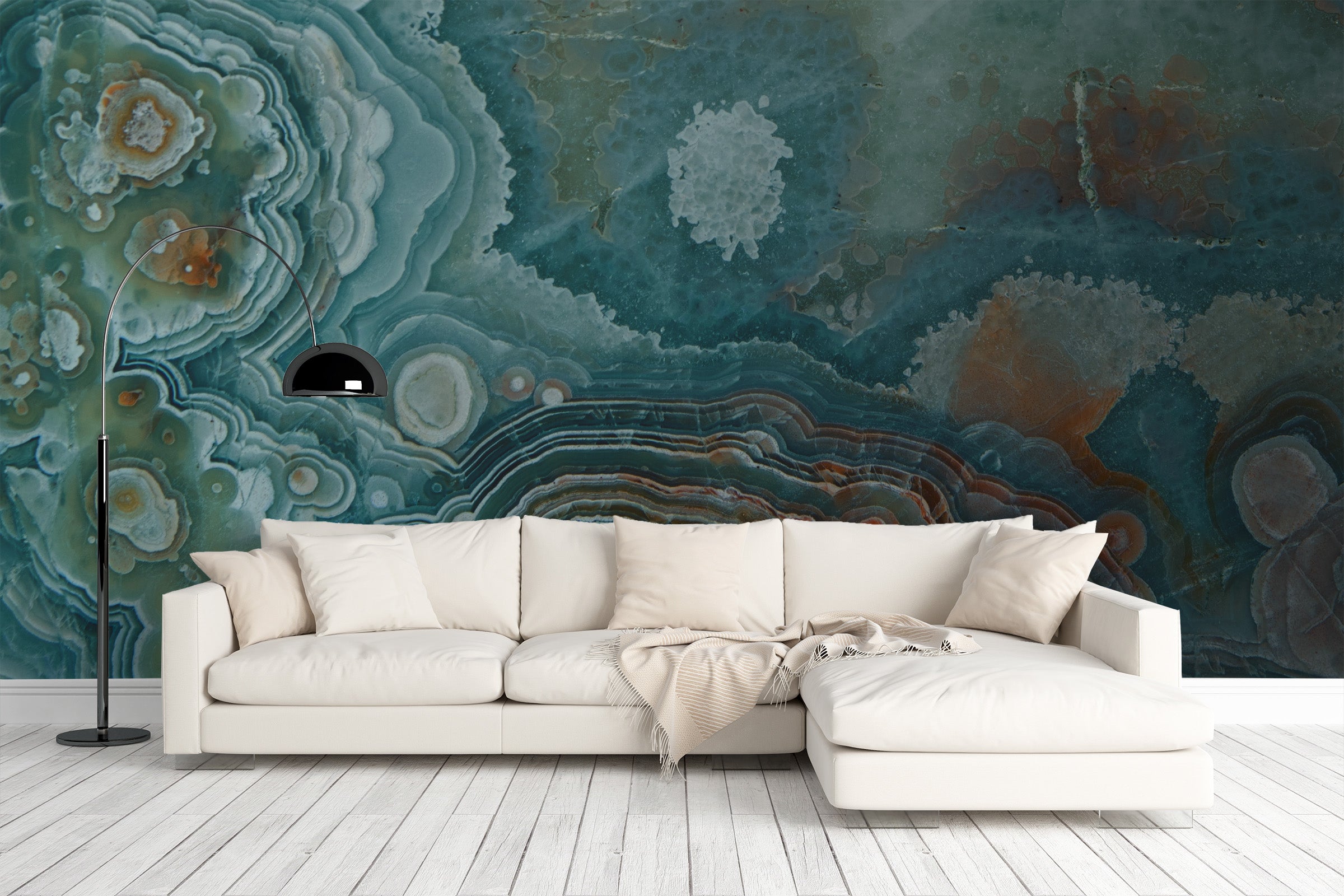 Image of Lace Agate in Patina Made to Measure Mural