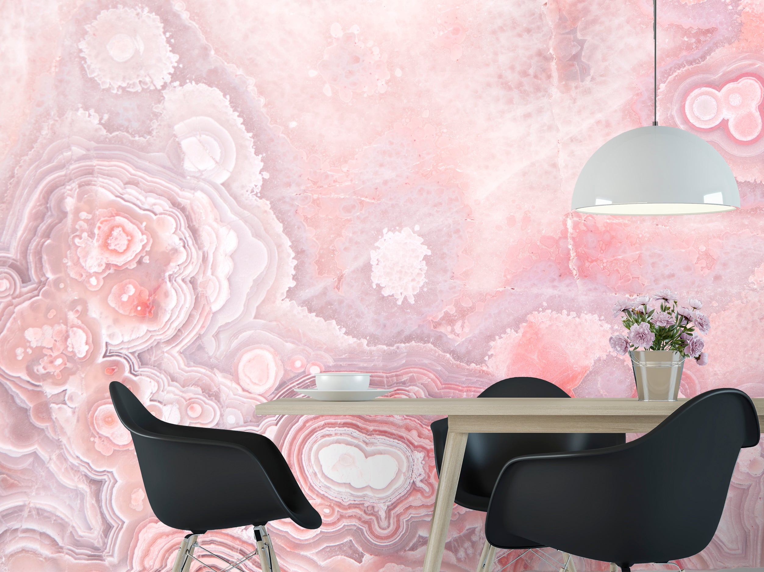 Image of Lace Agate in Blush Made to Measure Mural