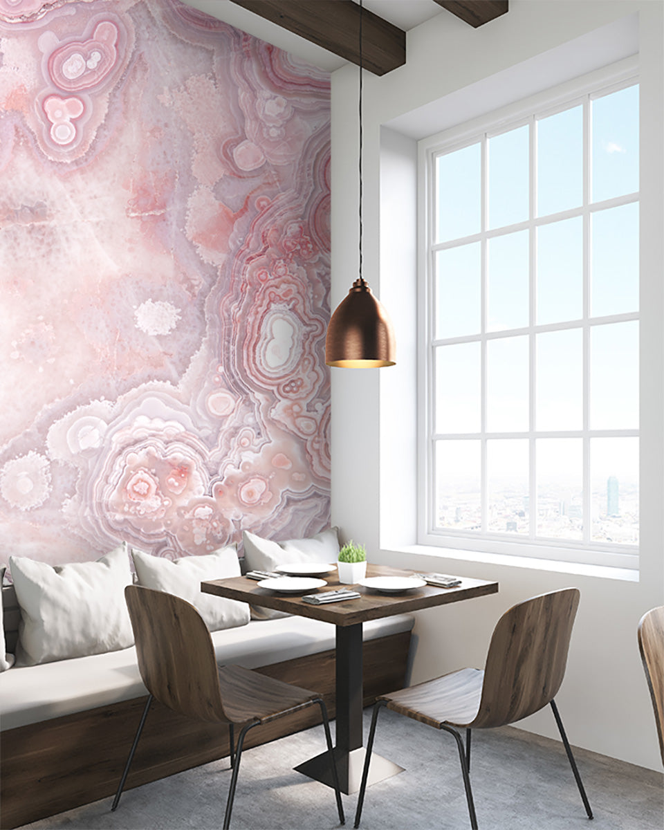 Image of Lace Agate in Blush Made to Measure Mural