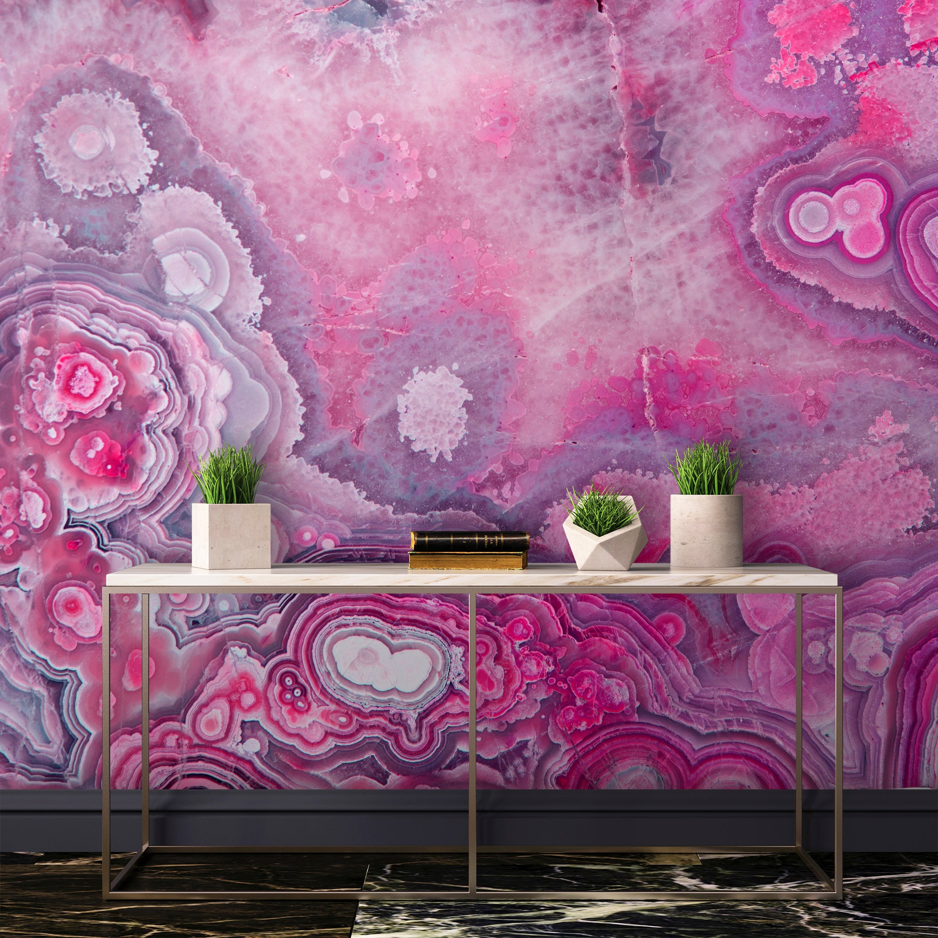 Image of Lace Agate in Electric Pink Made to Measure Mural