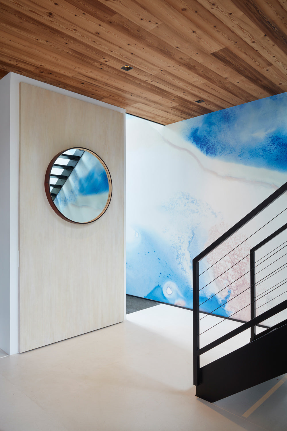 Image of Lapis Wave Watercolor Mural