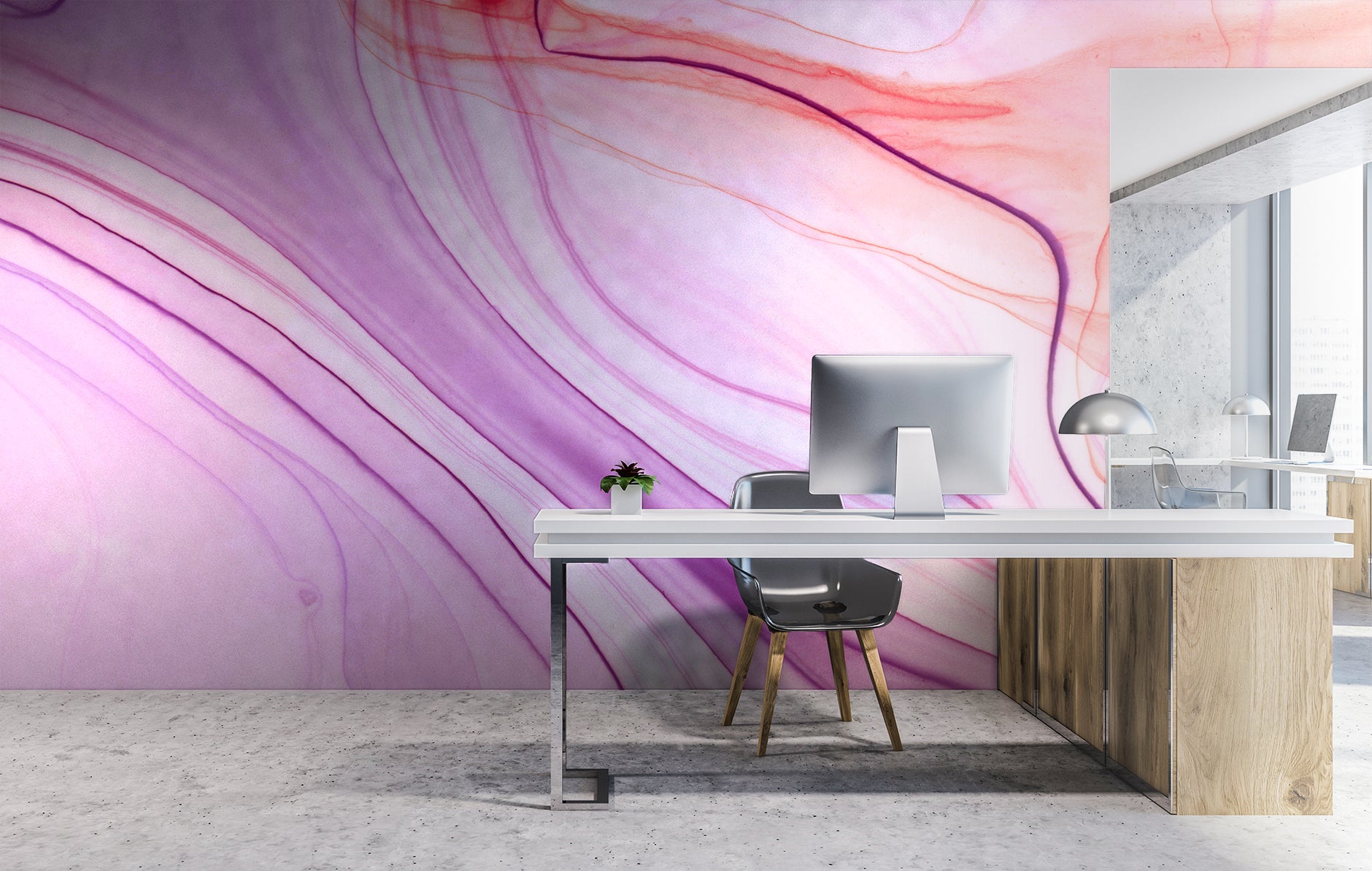 Image of Lavender Ribbon Made to Measure Mural